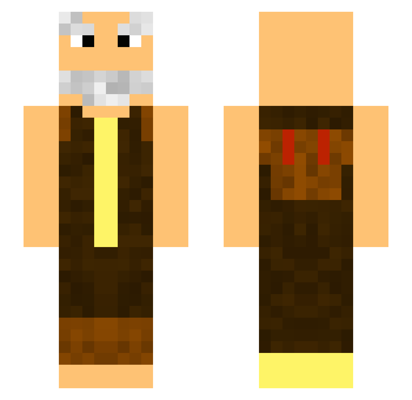 Metaboliis Minecraft skin, front and back view