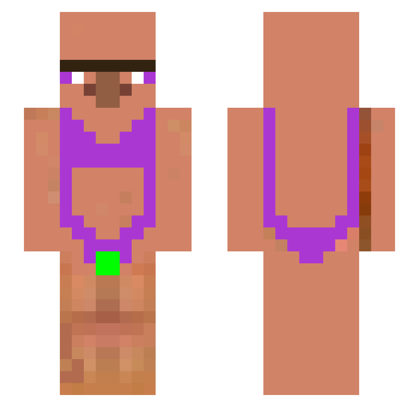 slayingpuun Minecraft skin, front and back view