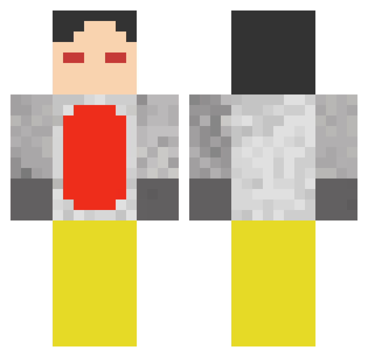 Gabbi Minecraft skin, front and back view