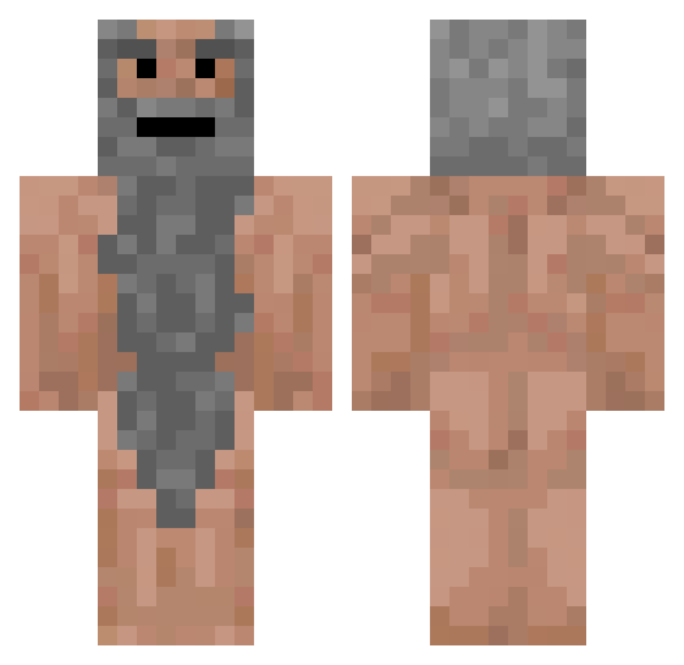 benji749 Minecraft skin, front and back view