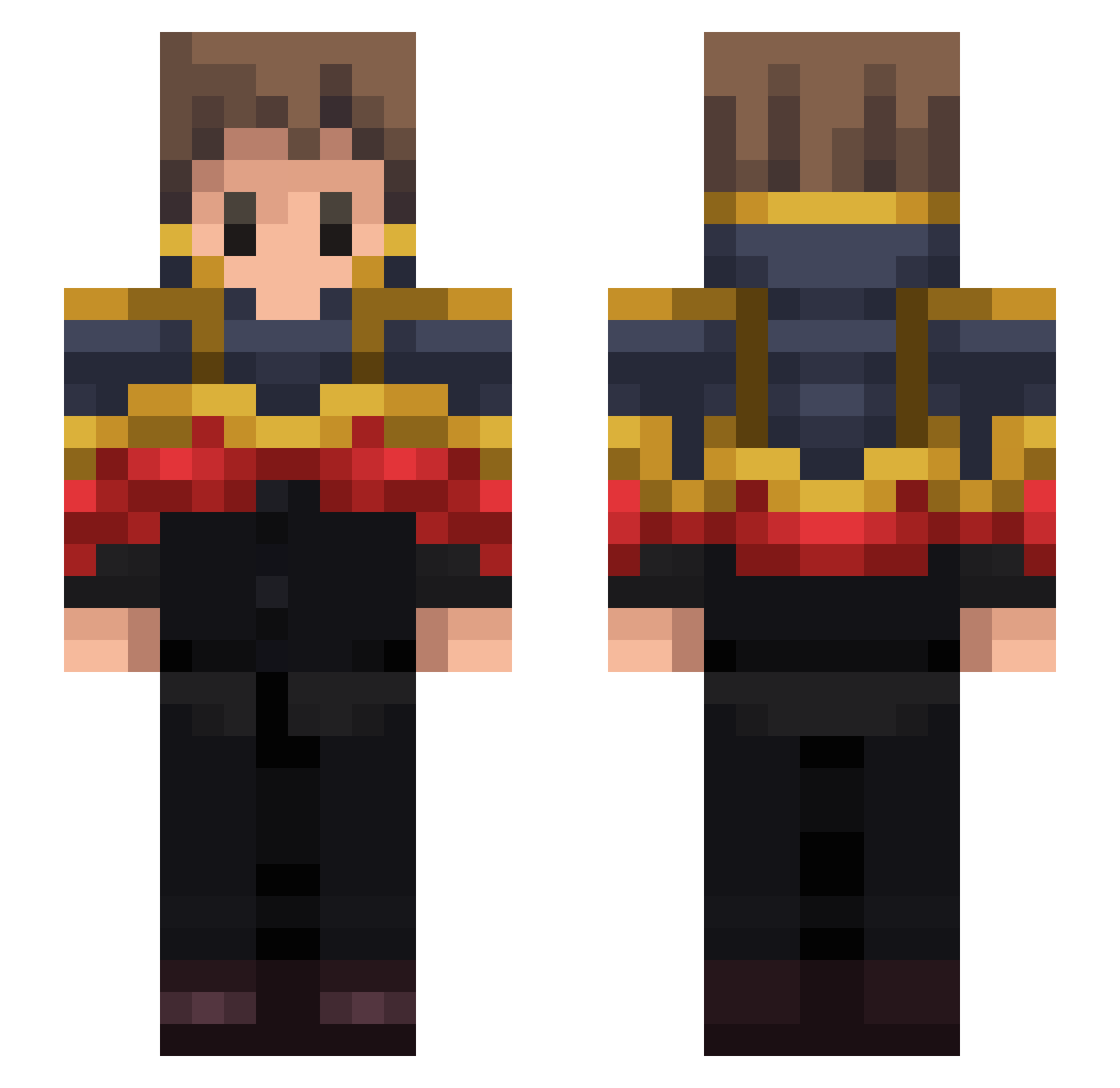 iSmellToes Minecraft skin, front and back view