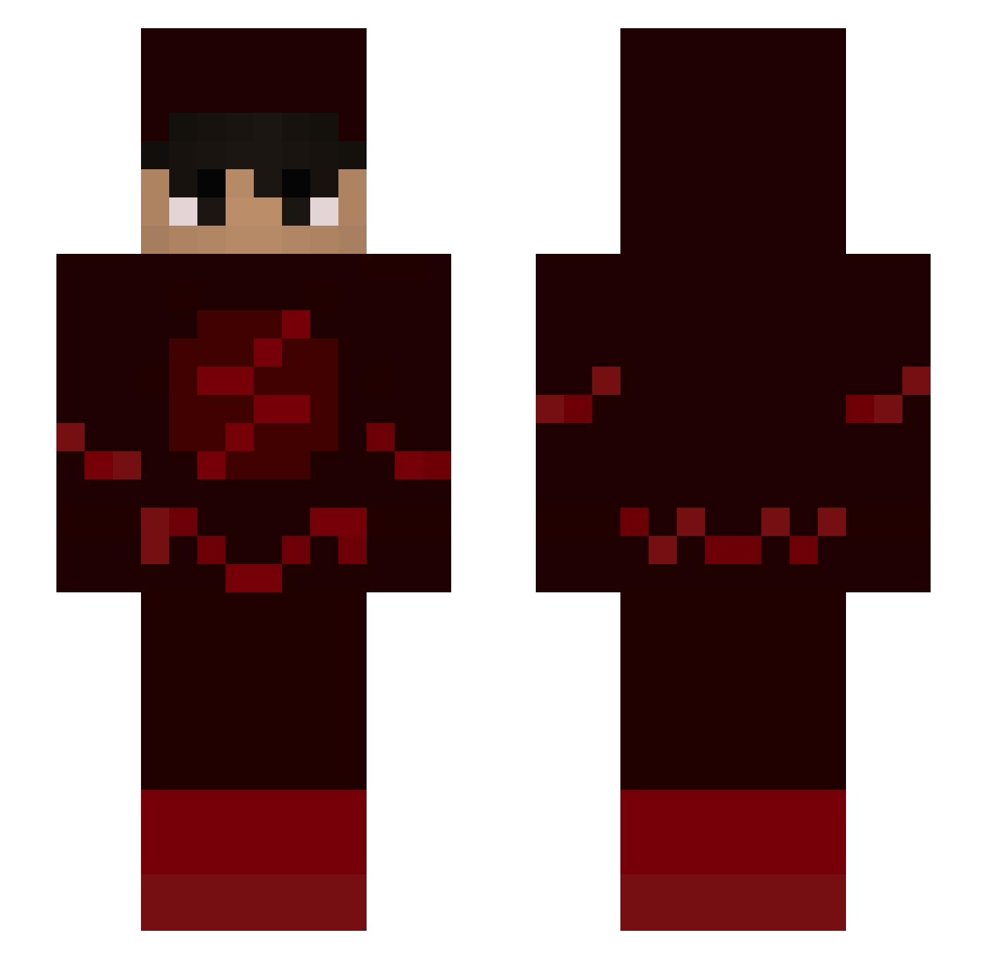 ChillguyMilad Minecraft skin, front and back view