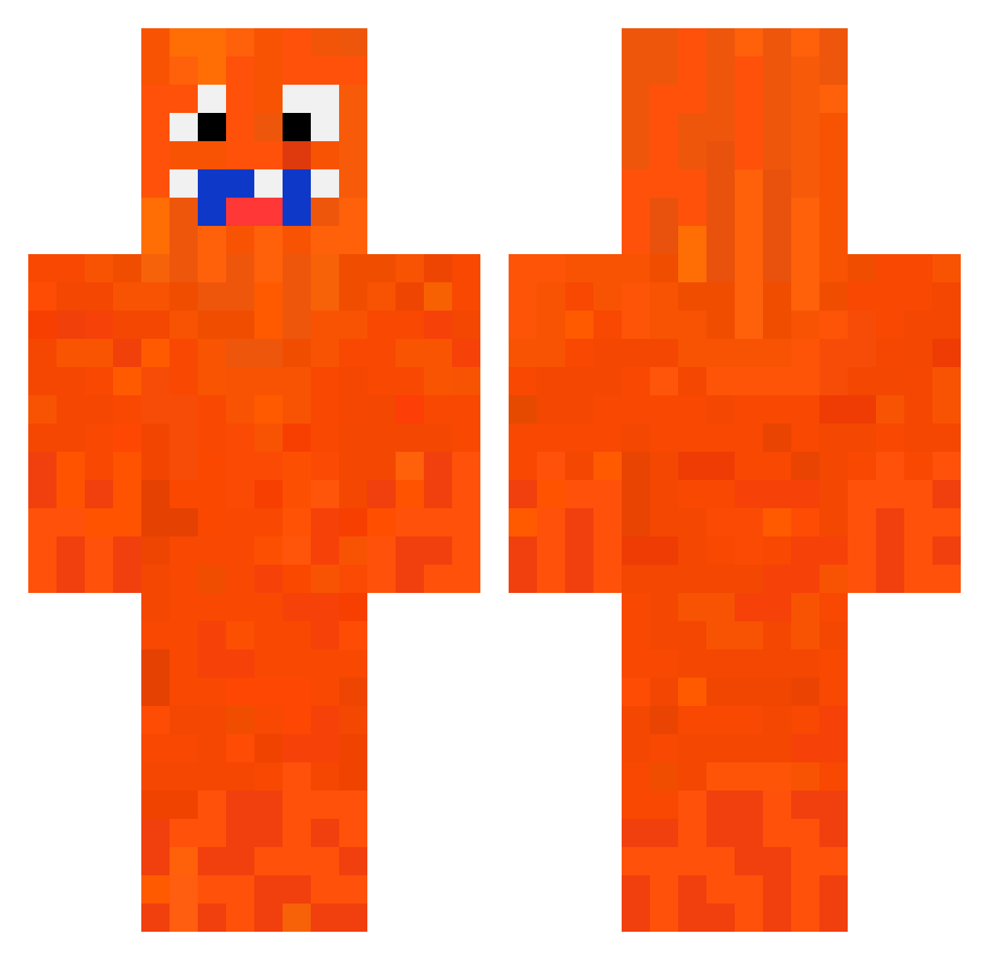 Santotiago Minecraft skin, front and back view