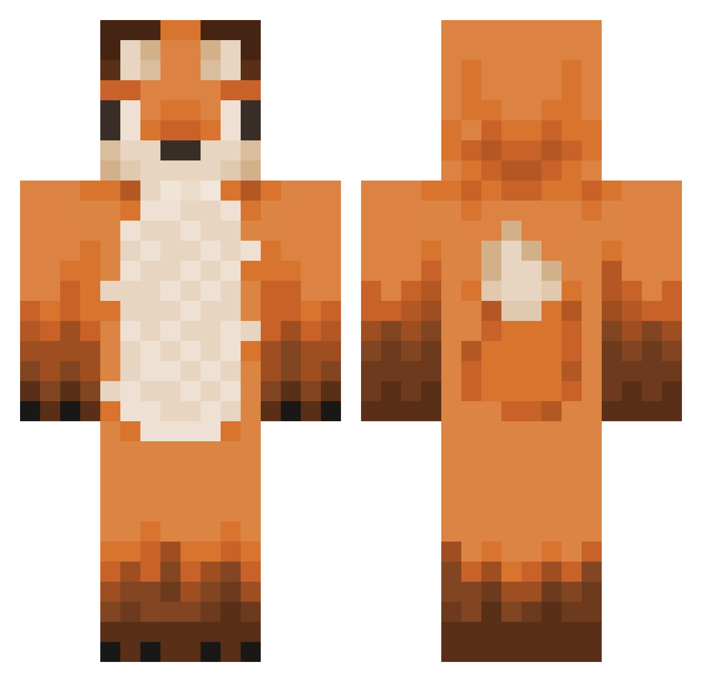 krowkaaaa Minecraft skin, front and back view