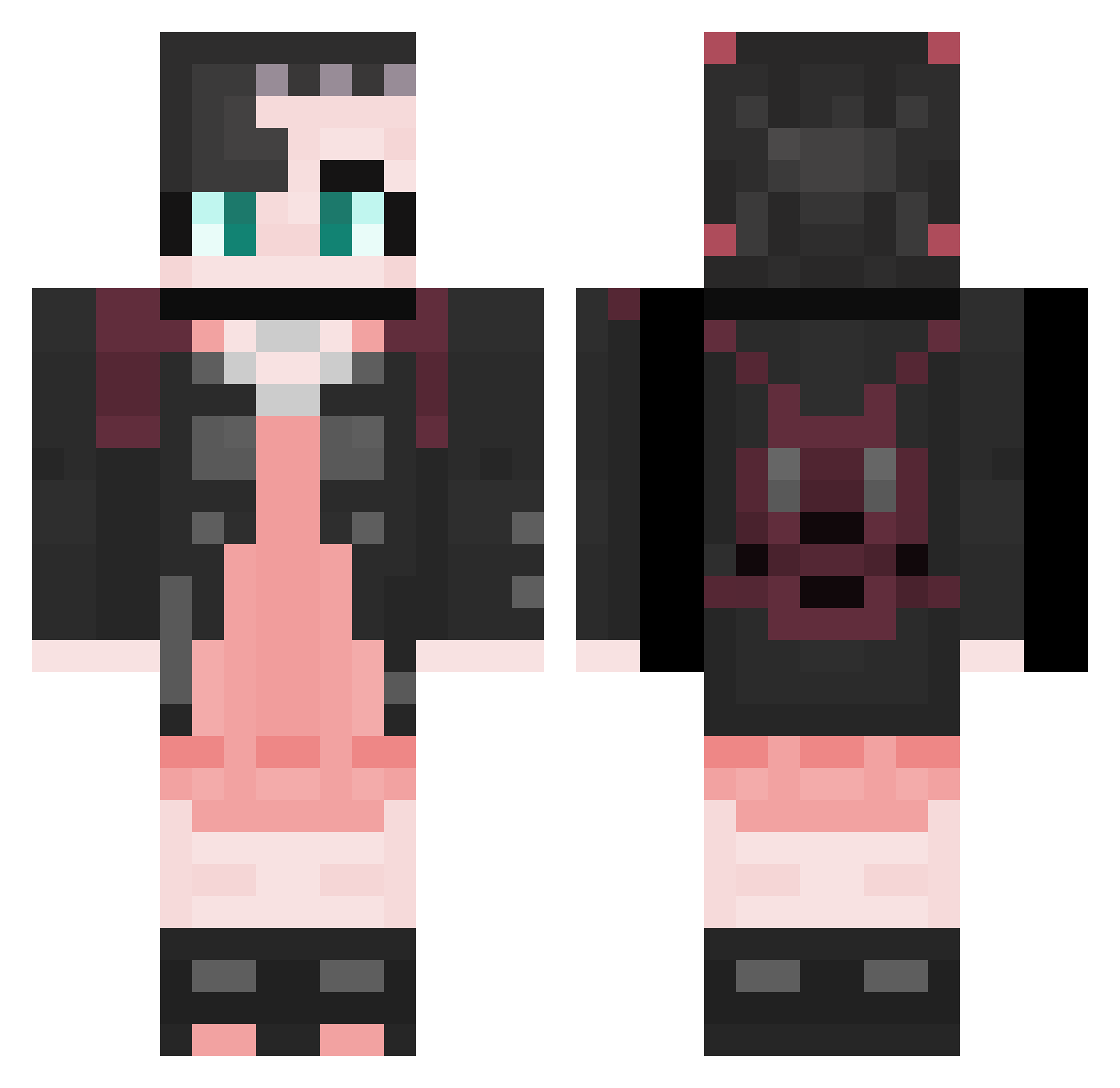 Robbis934393 Minecraft skin, front and back view