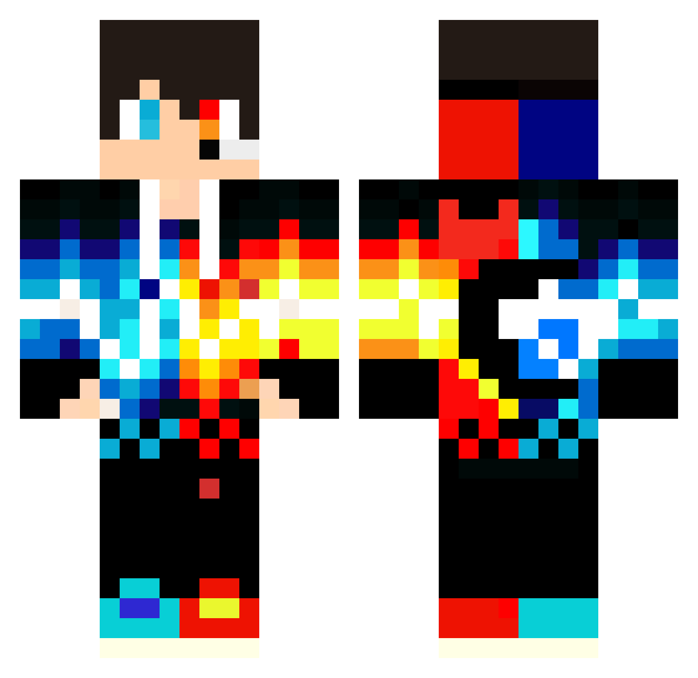 harrybeast58 Minecraft skin, front and back view