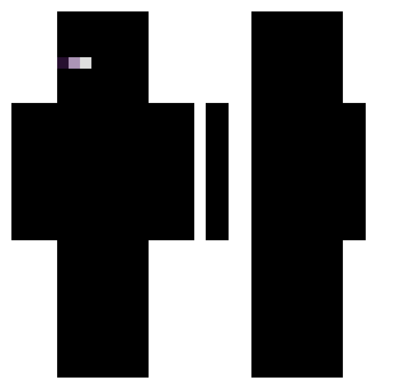 sqexc Minecraft skin, front and back view