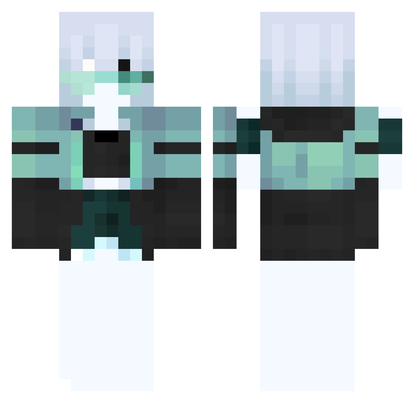 NAVIBLOOxMANKIK Minecraft skin, front and back view