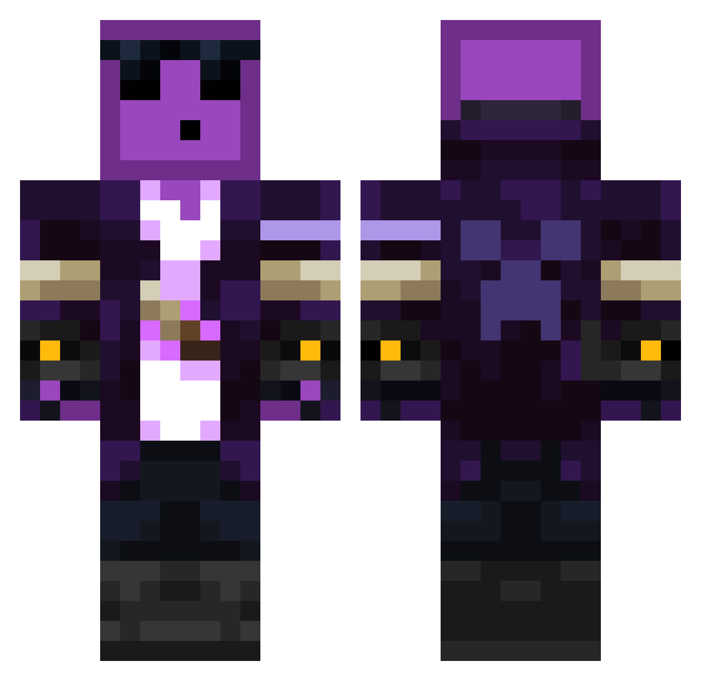 squ1d1nk22 Minecraft skin, front and back view