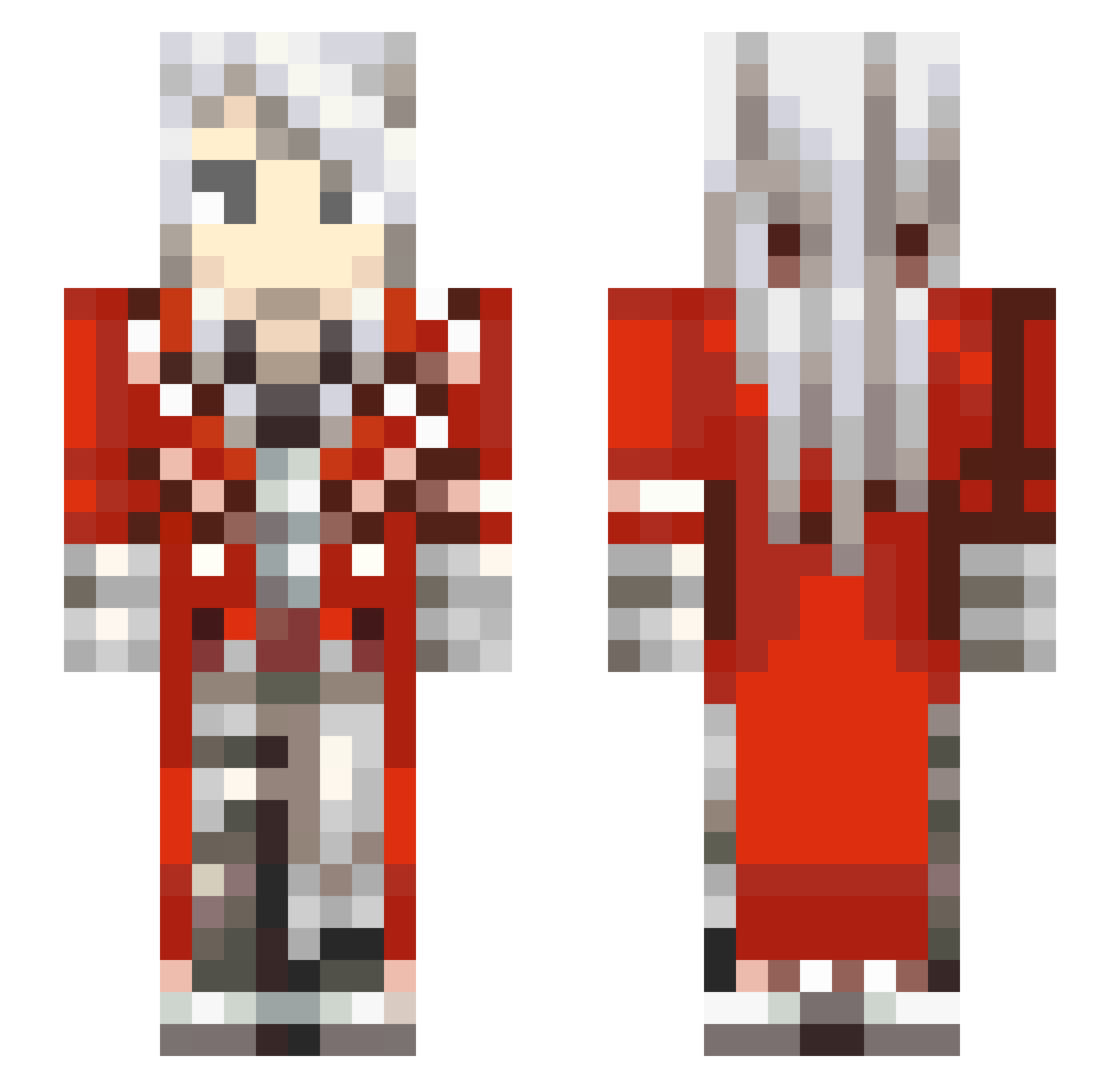 FBueno77 Minecraft skin, front and back view