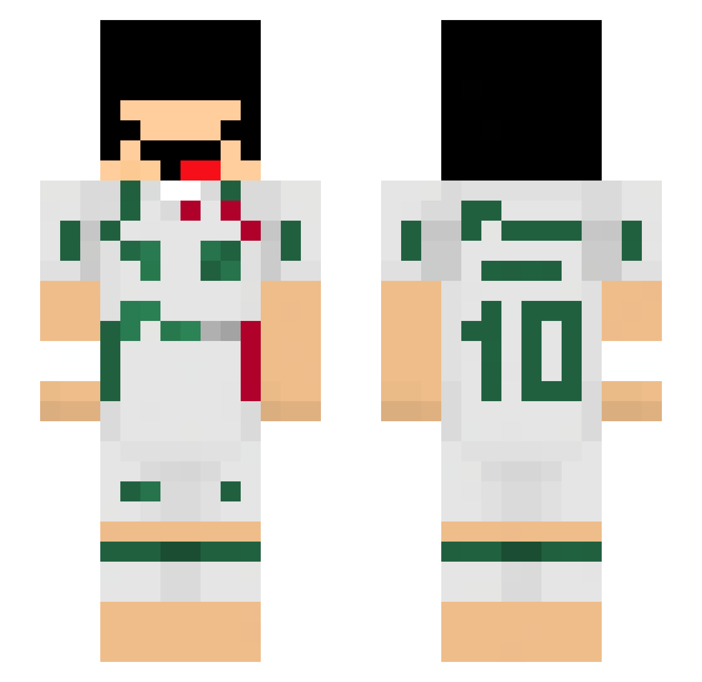 elbigodjones Minecraft skin, front and back view