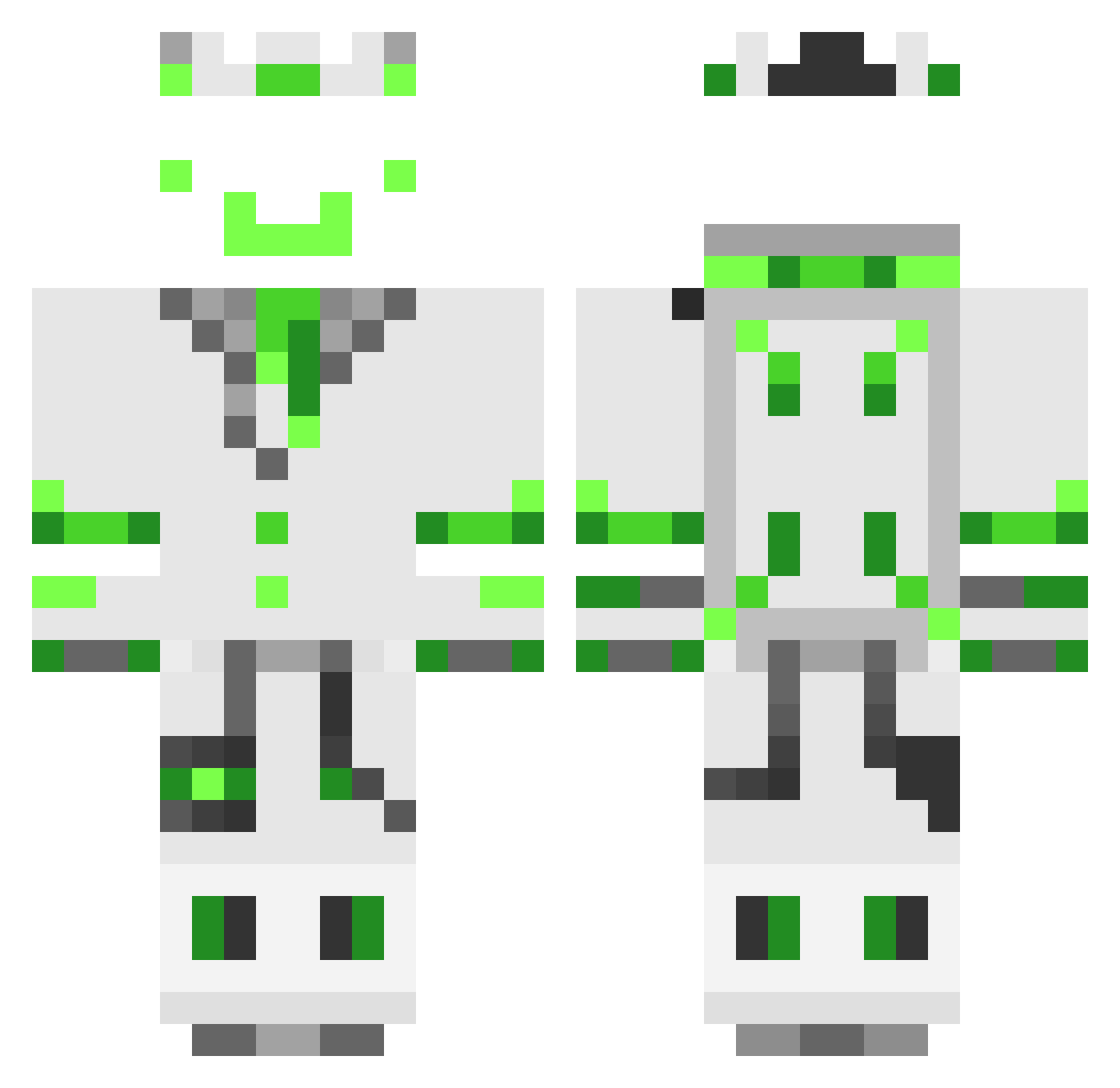Izzurban Minecraft skin, front and back view