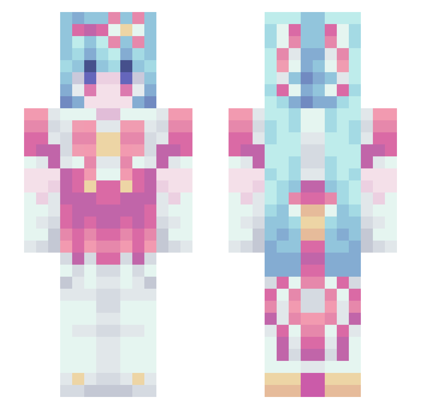 Lord_Leandro Minecraft skin, front and back view
