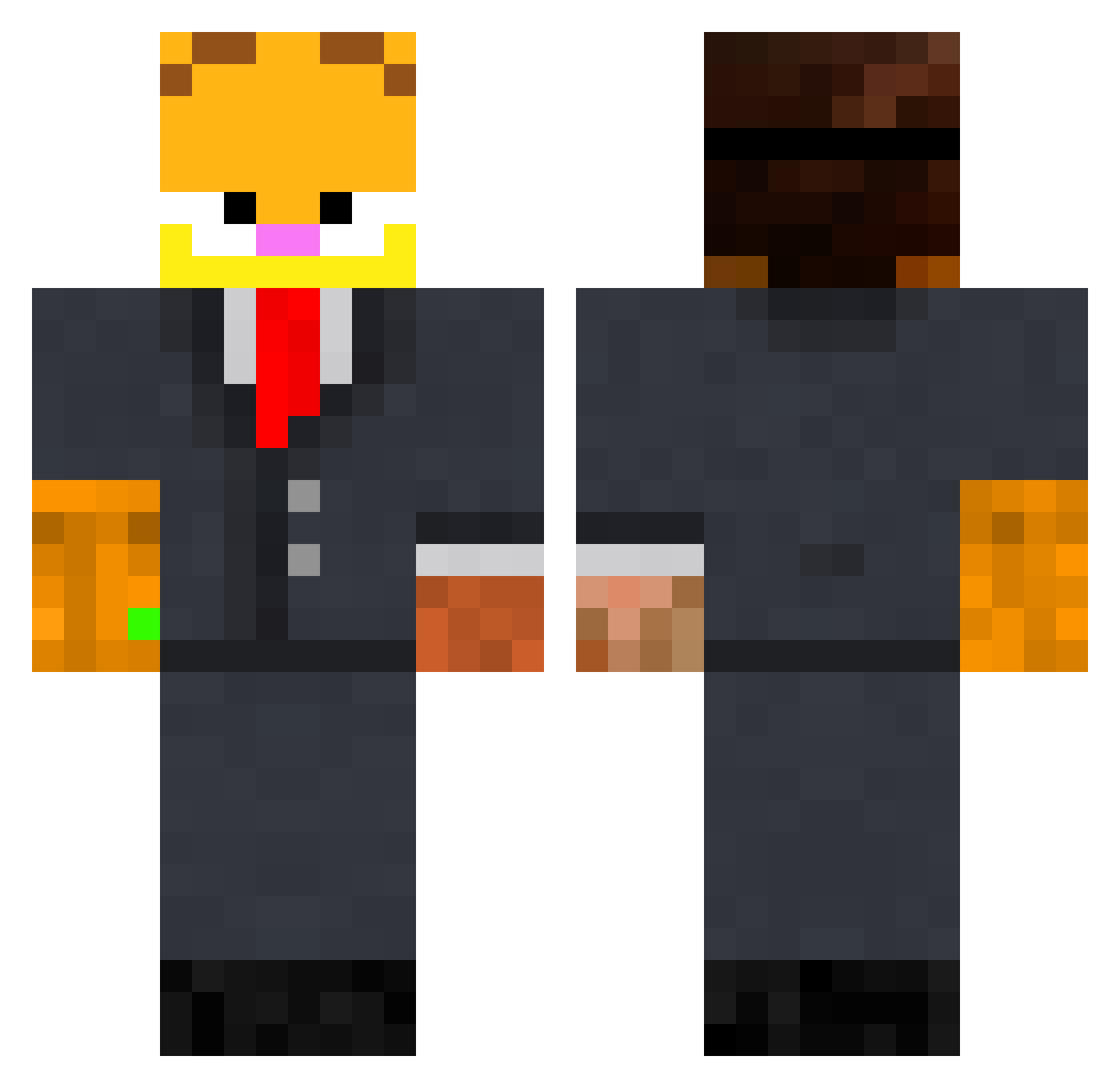 turt226 Minecraft skin, front and back view