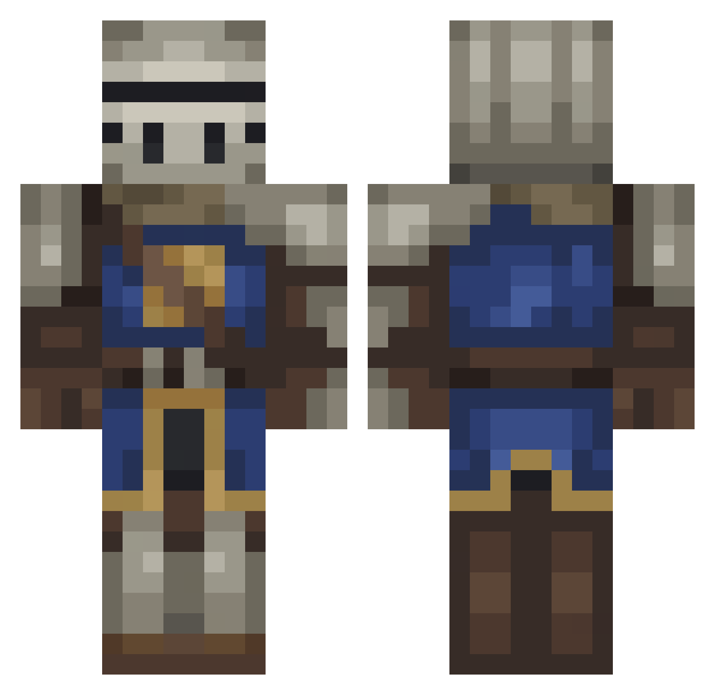 yaidens512 Minecraft skin, front and back view