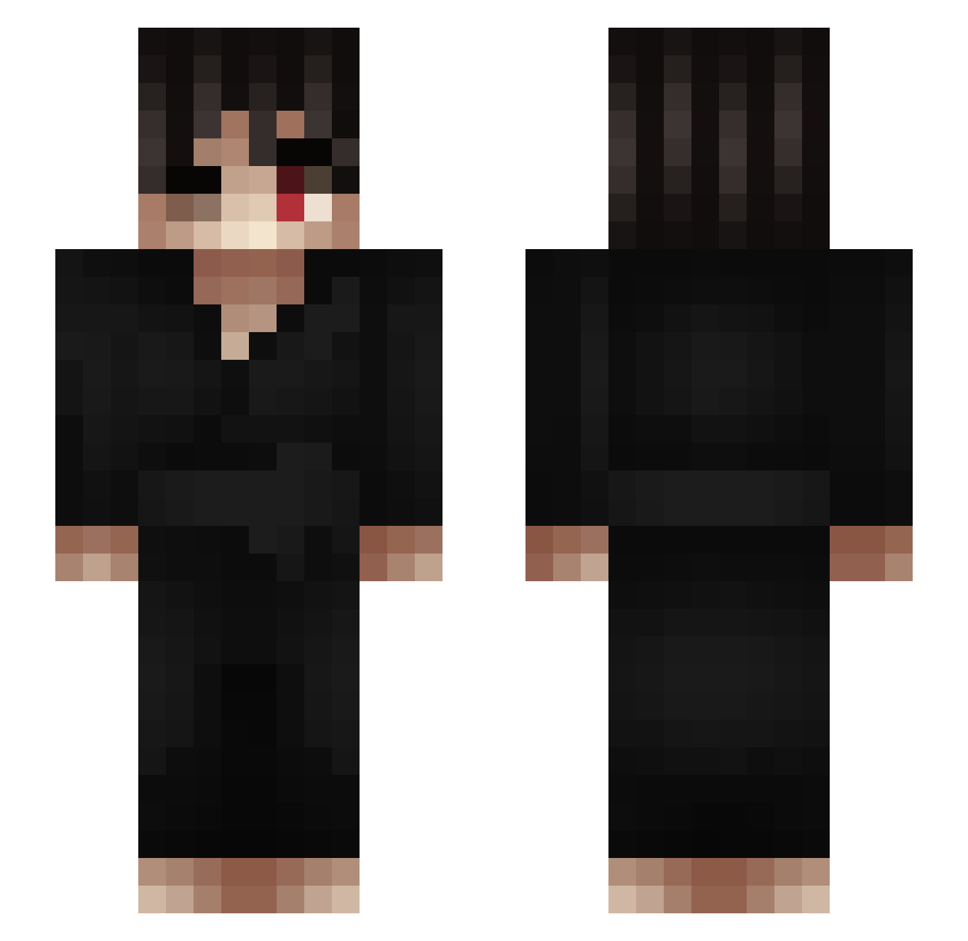 Zaworek Minecraft skin, front and back view