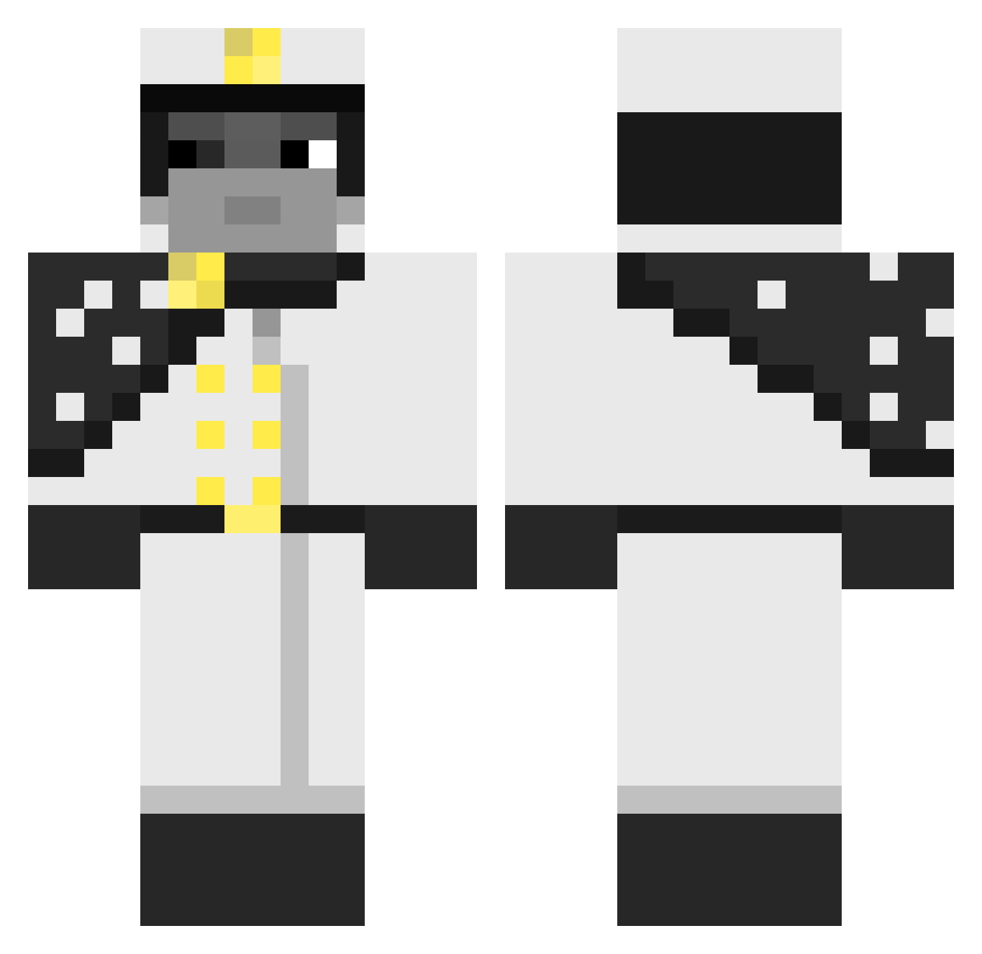 OptimusPrime2008 Minecraft skin, front and back view