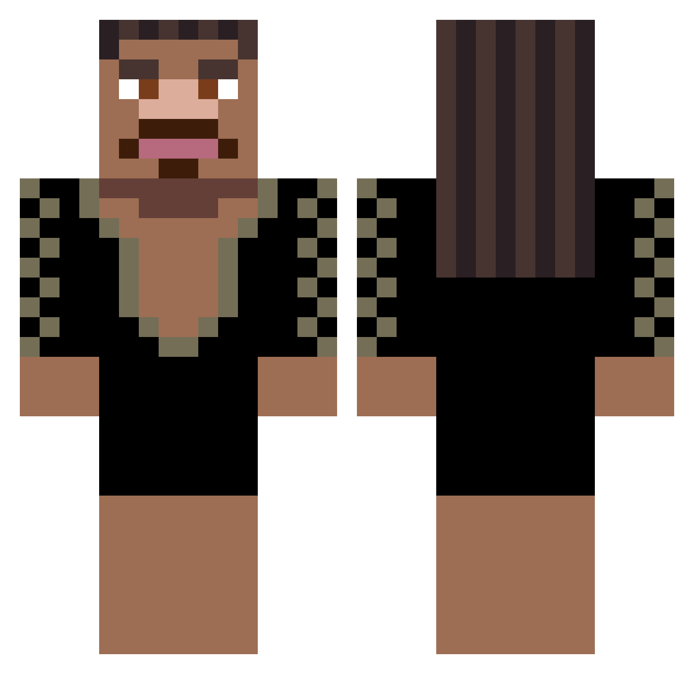 snagnus Minecraft skin, front and back view