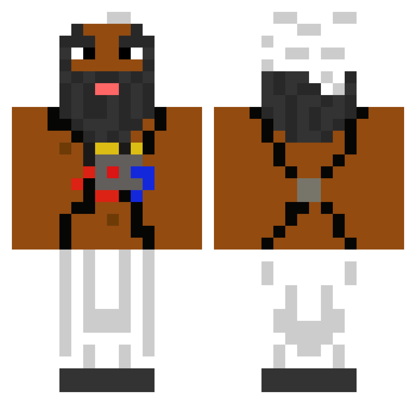 ibuprofen300mg Minecraft skin, front and back view