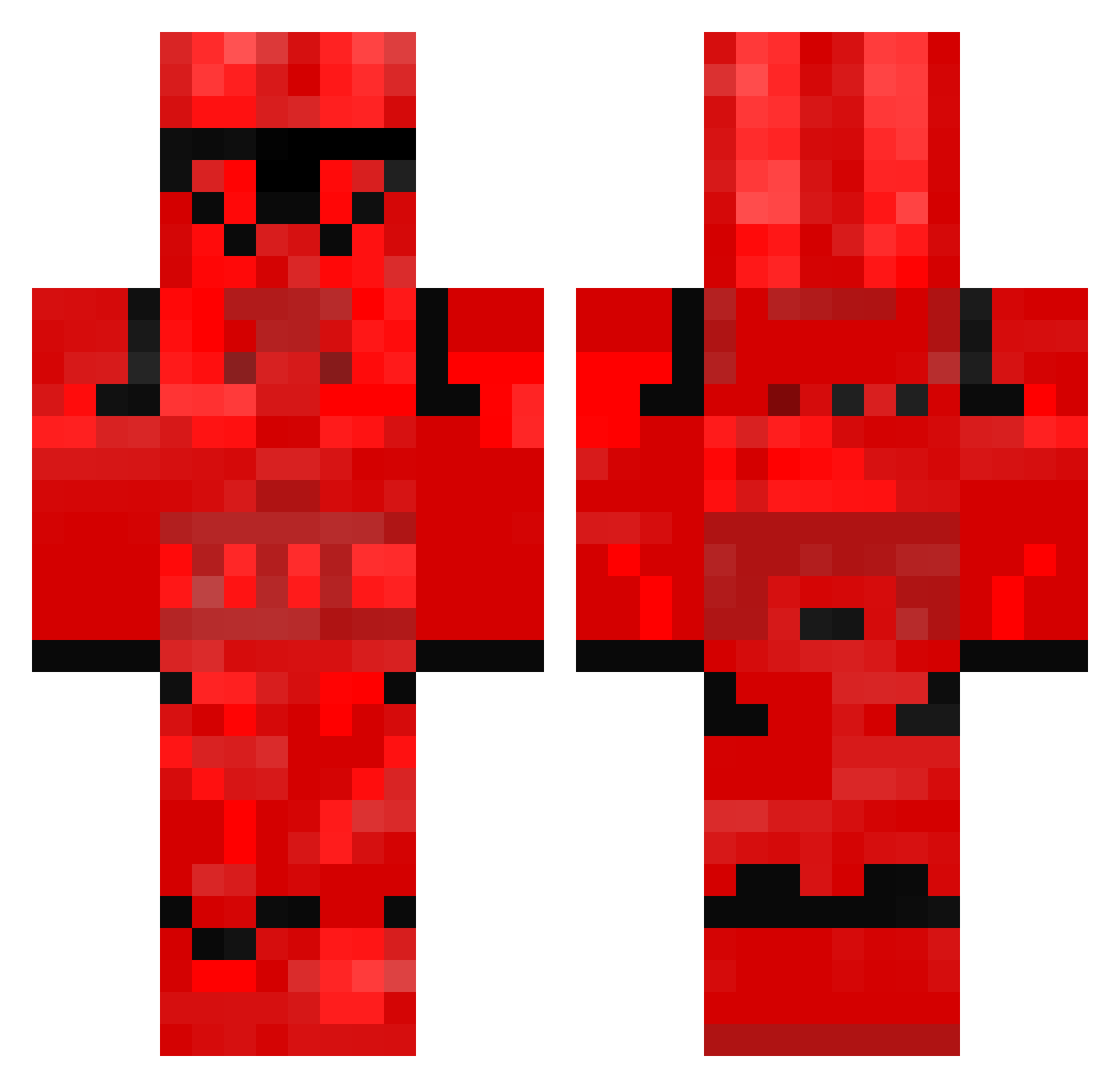 Rbartow Minecraft skin, front and back view