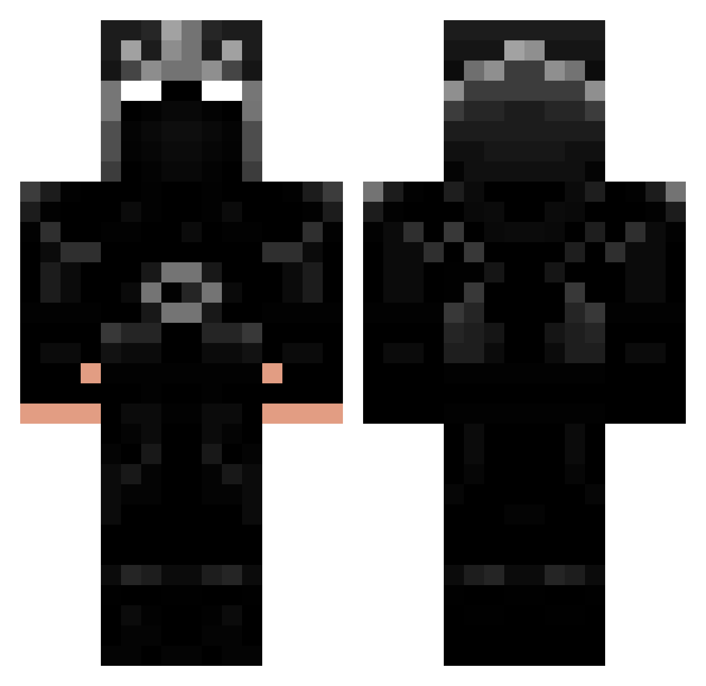 rodforever Minecraft skin, front and back view