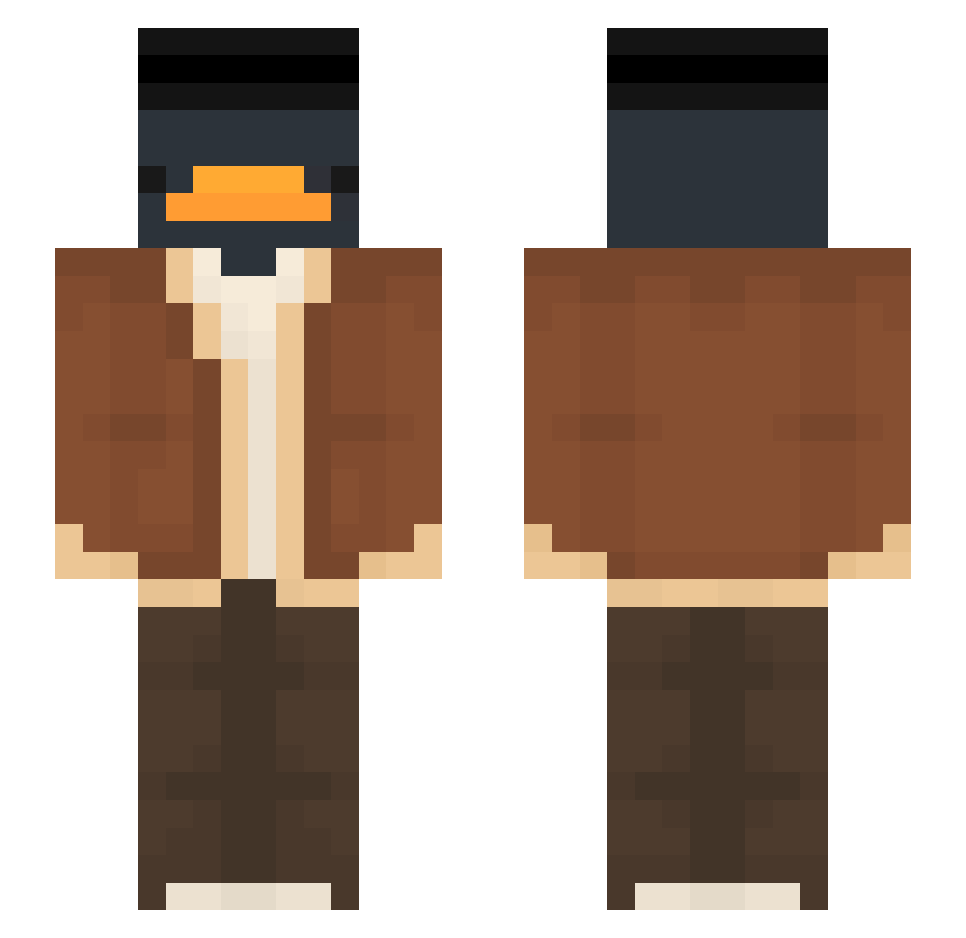sichy Minecraft skin, front and back view
