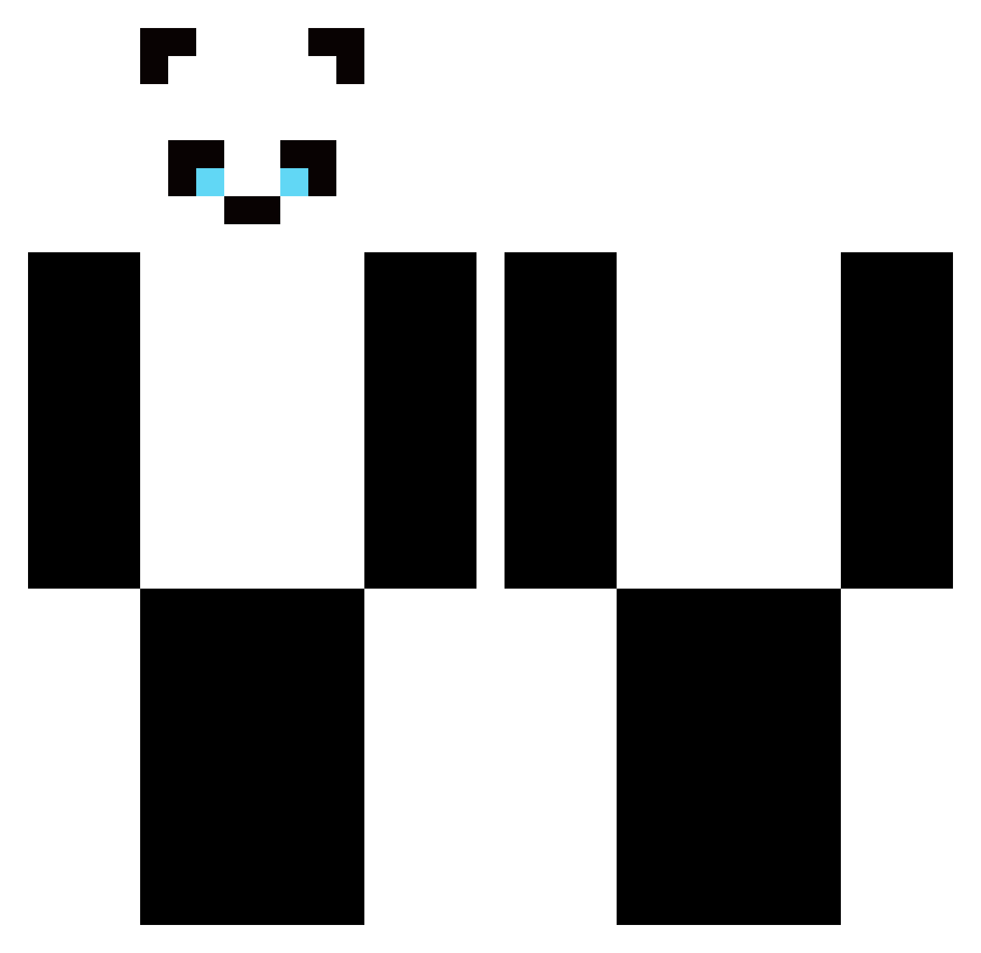 Proclivities Minecraft skin, front and back view