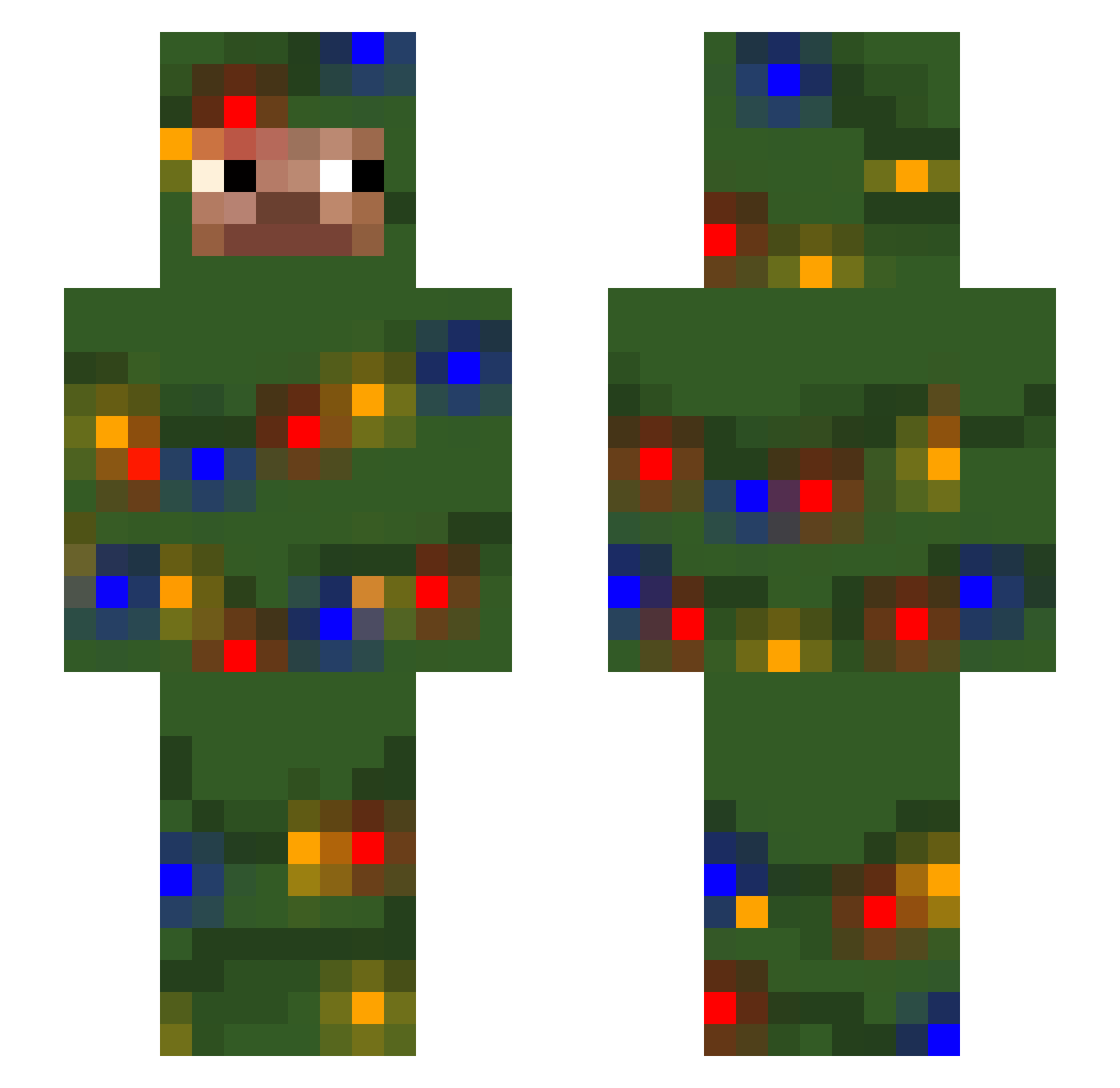 LucasSoloz Minecraft skin, front and back view