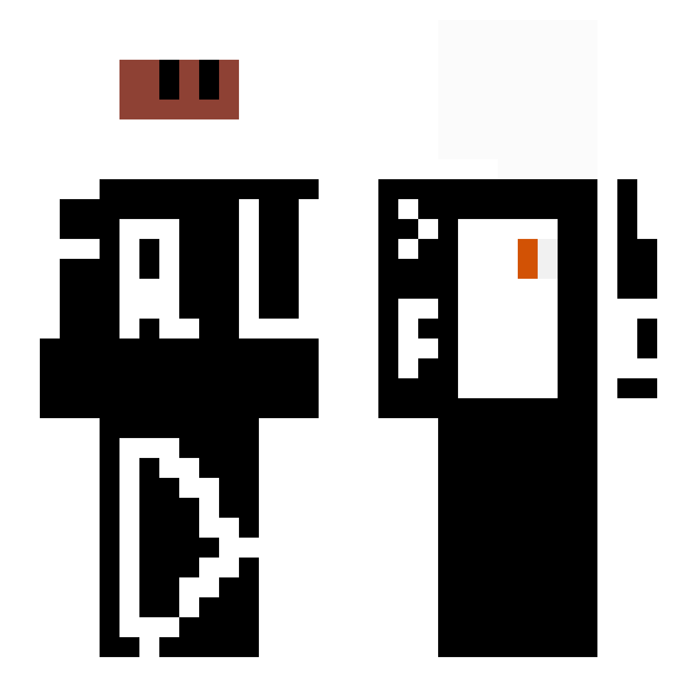 theprojace2 Minecraft skin, front and back view