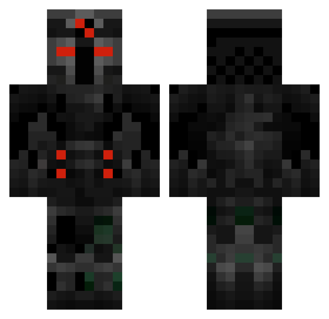 zeggei Minecraft skin, front and back view