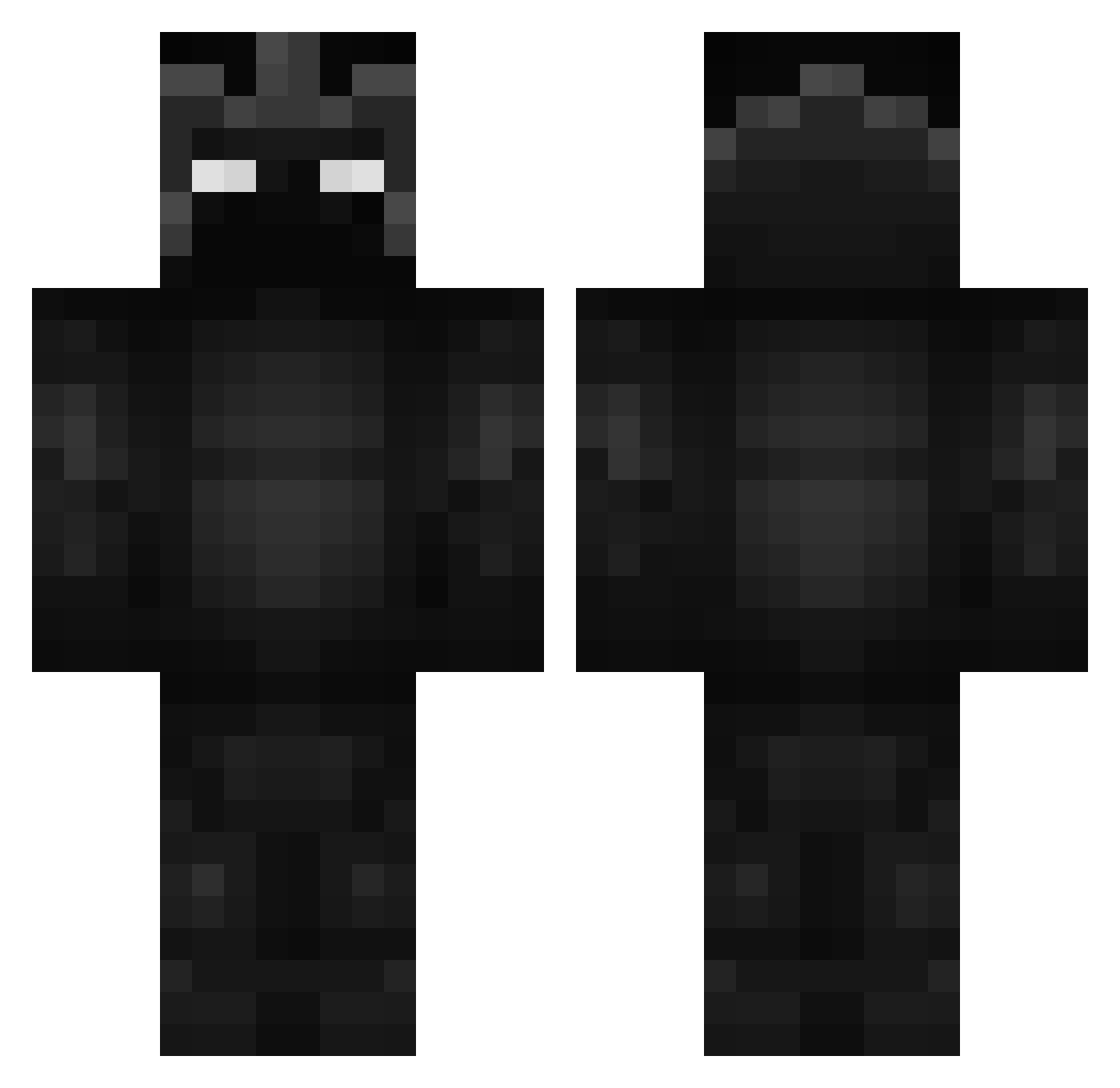 Erdmond Minecraft skin, front and back view