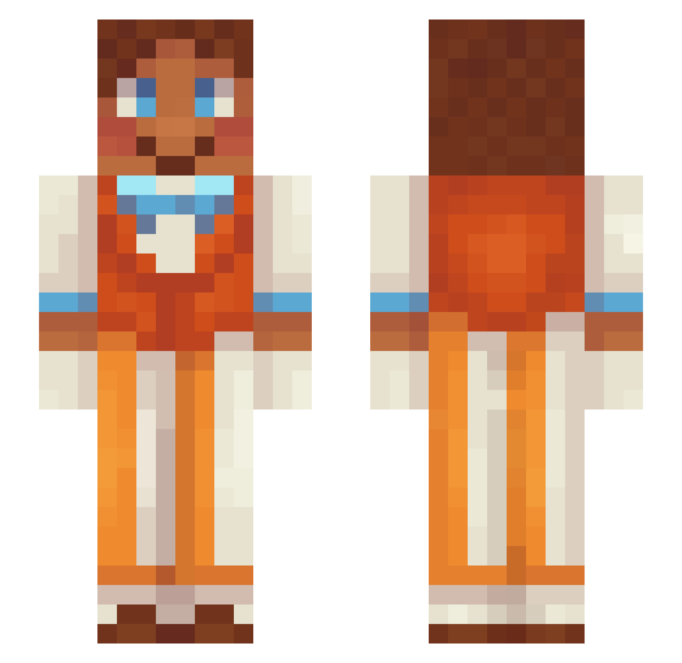 Sine7737 Minecraft skin, front and back view