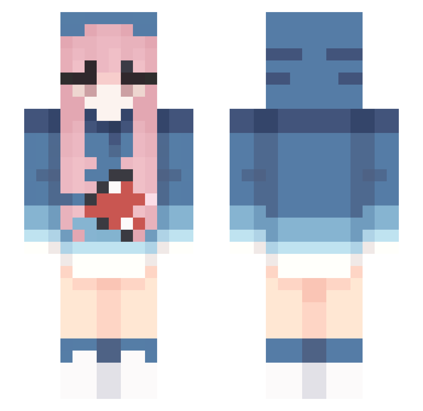 yuhuan_iris Minecraft skin, front and back view
