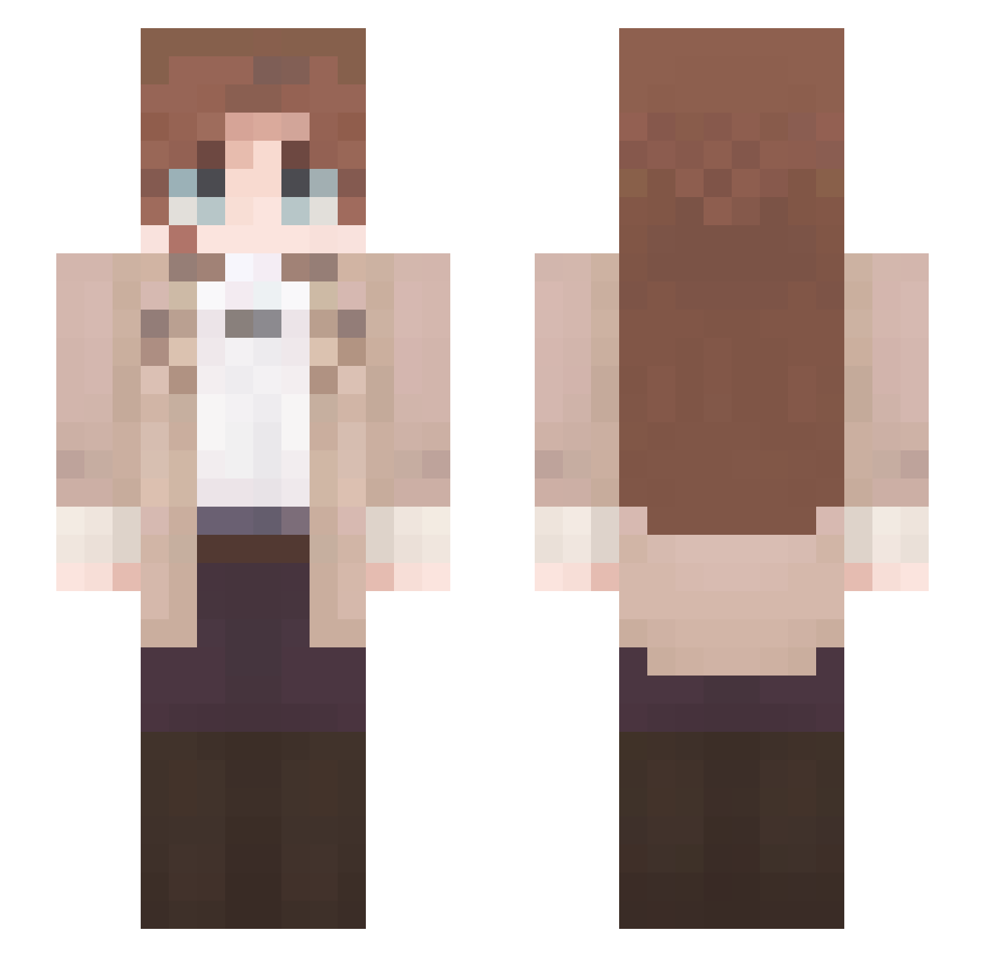 TheMegu Minecraft skin, front and back view