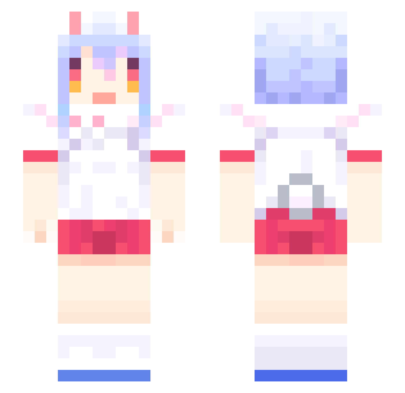 usadapekoraaaaa Minecraft skin, front and back view