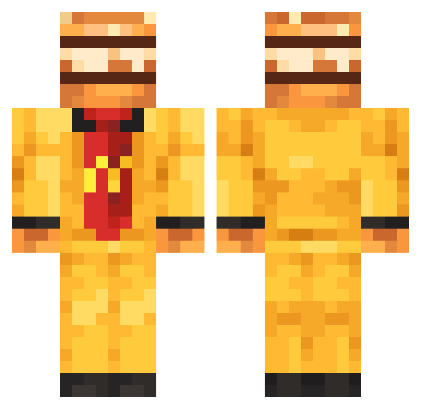 BongWater0 Minecraft skin, front and back view