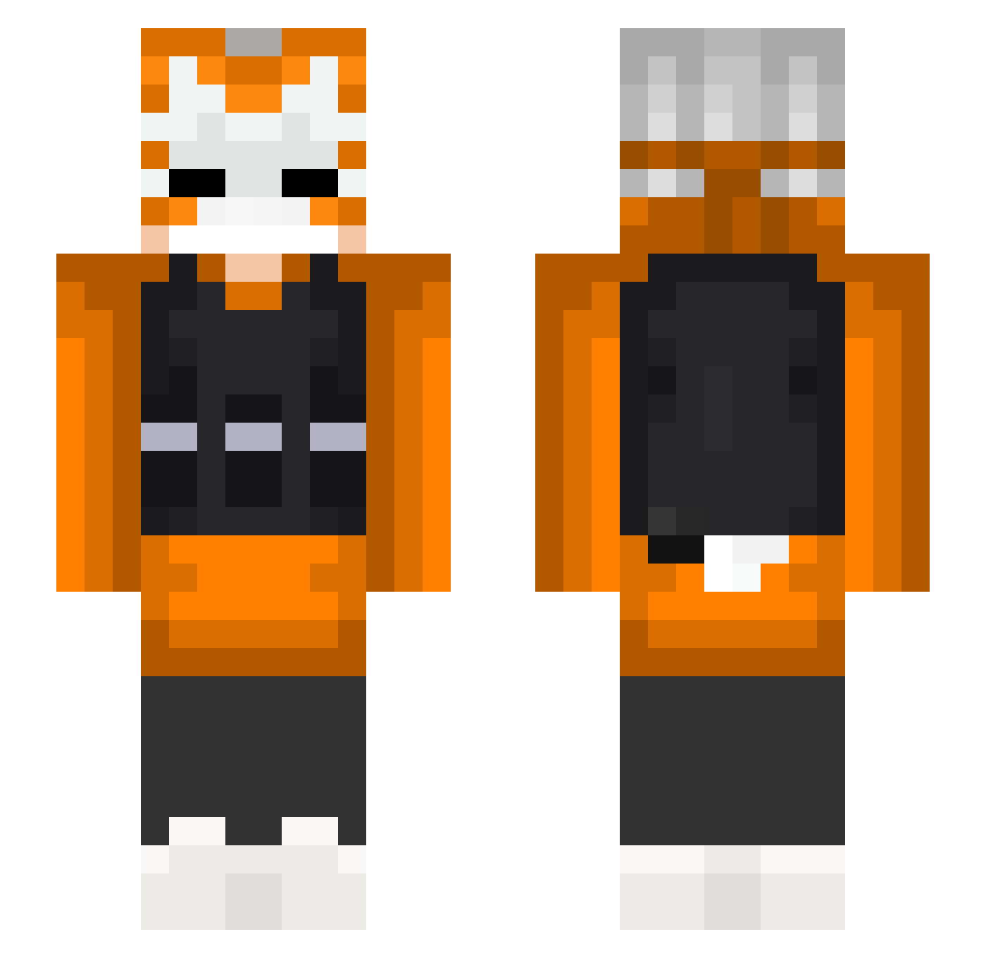 singlrty Minecraft skin, front and back view