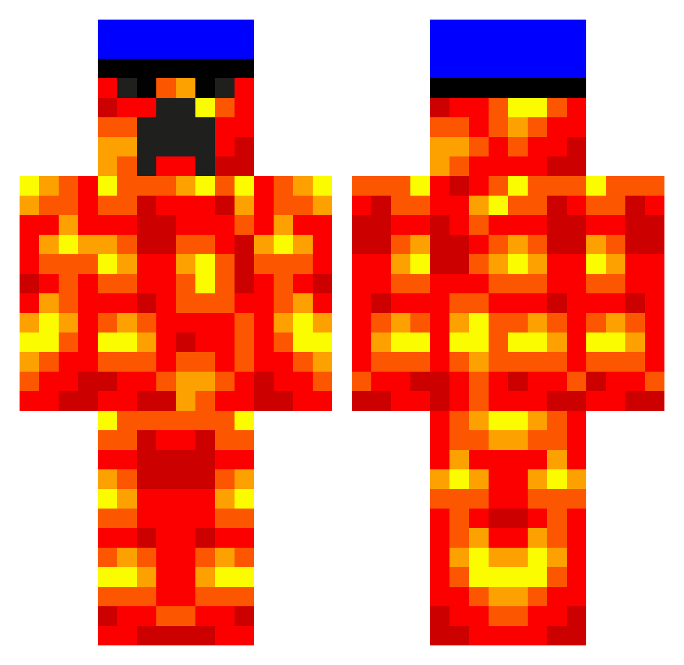commonality Minecraft skin, front and back view