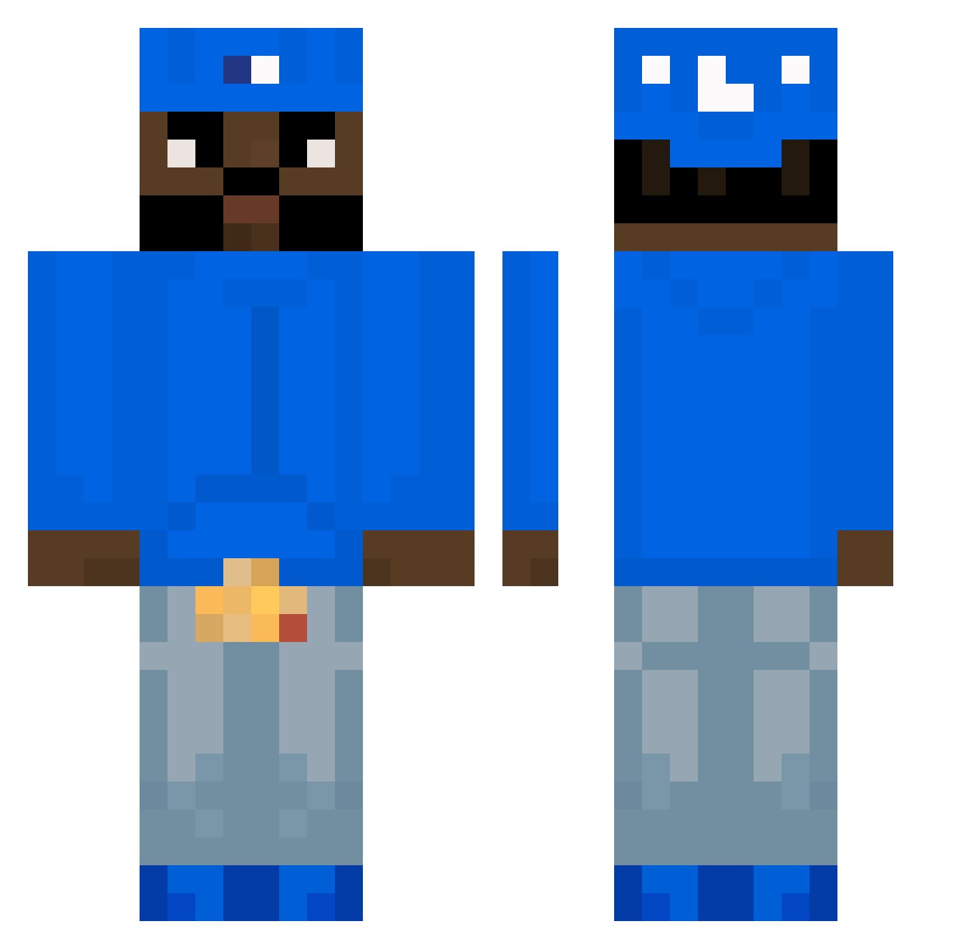 SunbakedLeaf913 Minecraft skin, front and back view