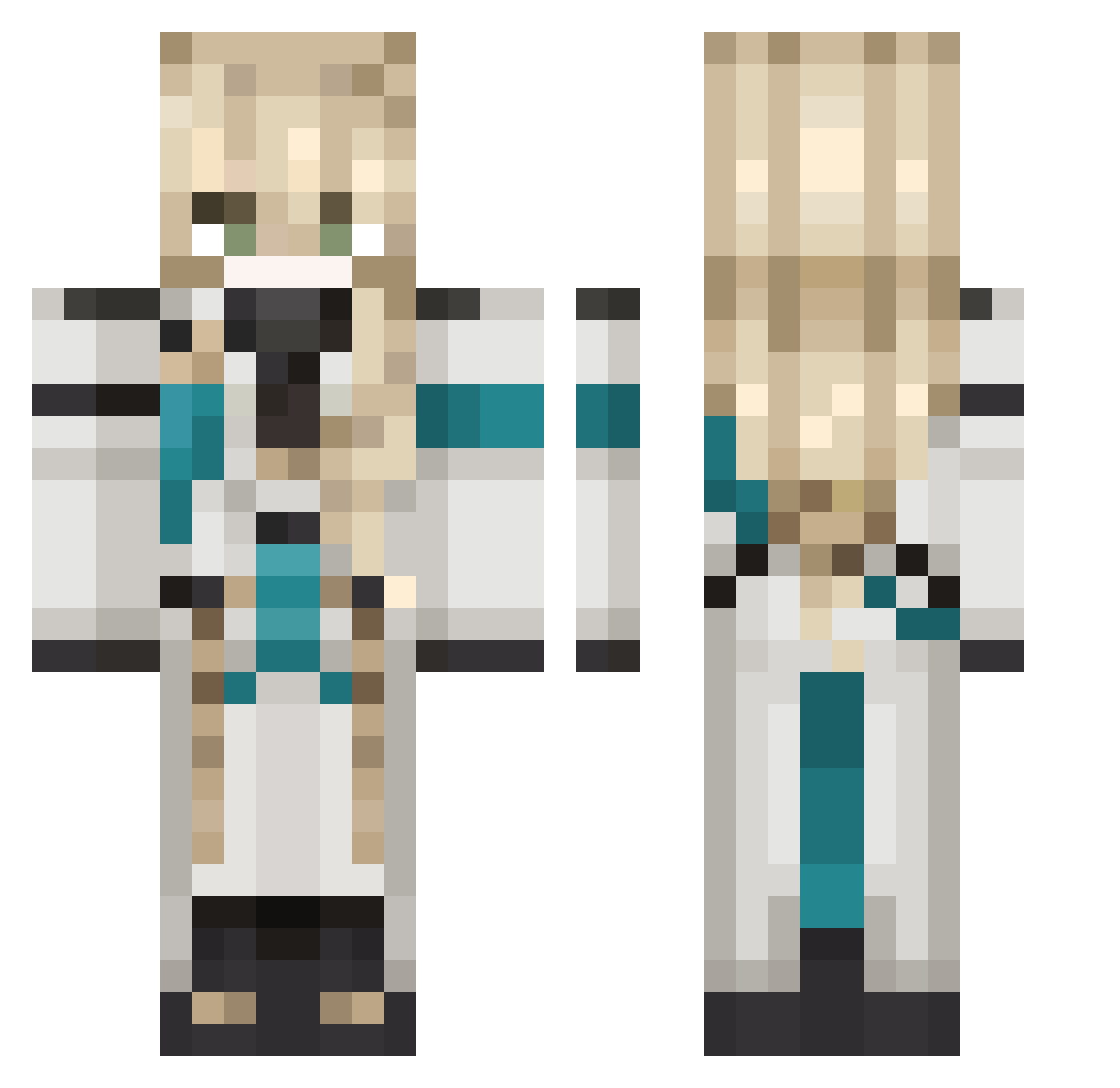 itznanda1111 Minecraft skin, front and back view