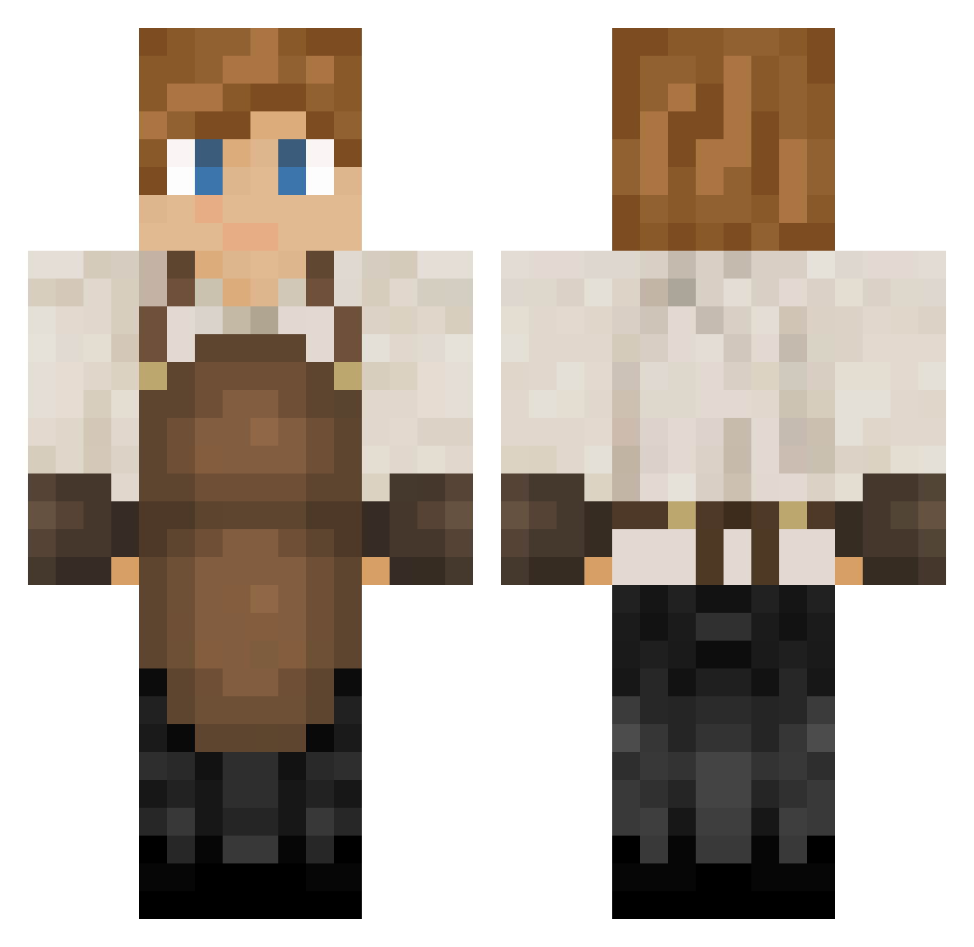 CrispySpeed Minecraft skin, front and back view