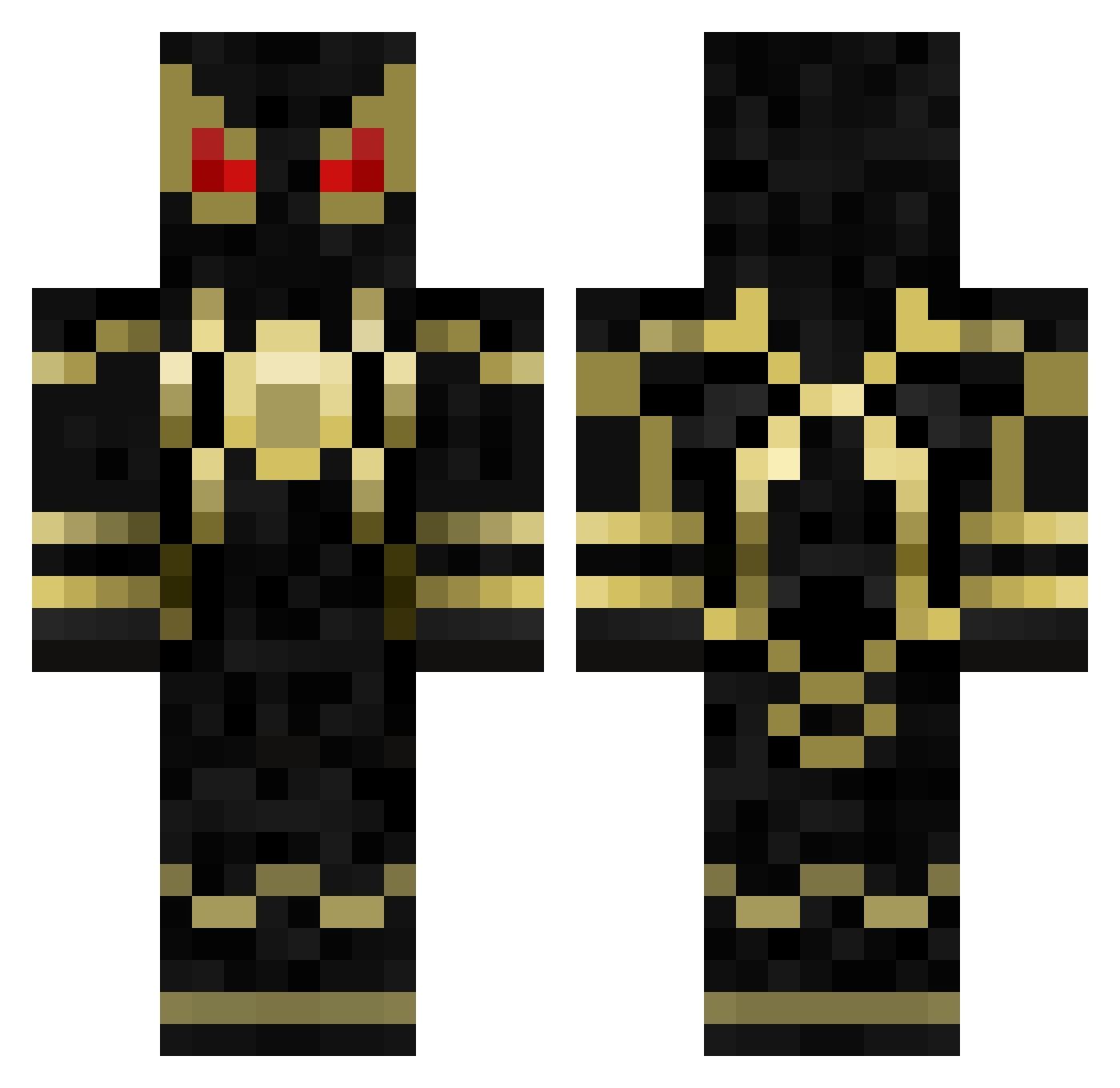 JMooLu Minecraft skin, front and back view