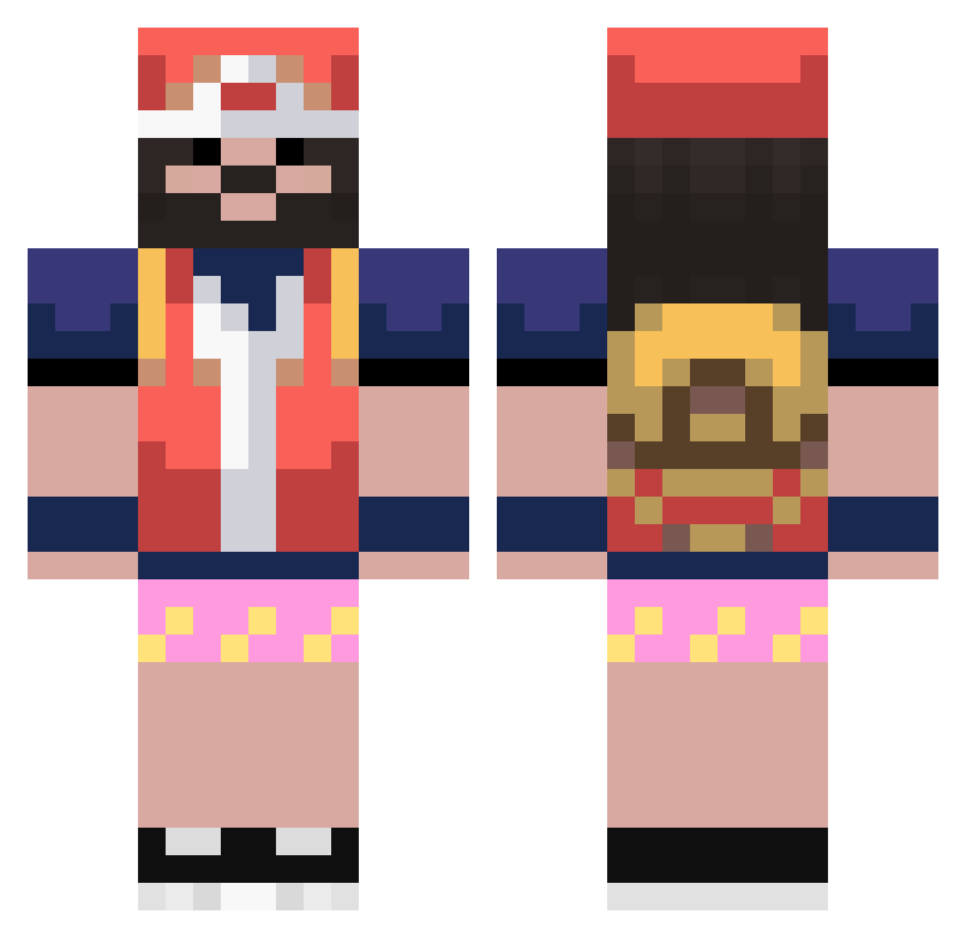 nannynailer65 Minecraft skin, front and back view