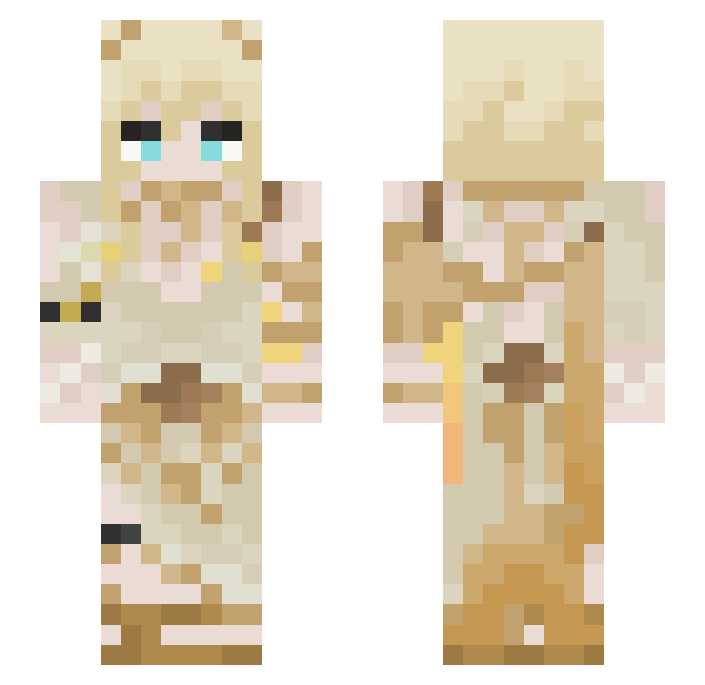 MC_SHAWTY Minecraft skin, front and back view