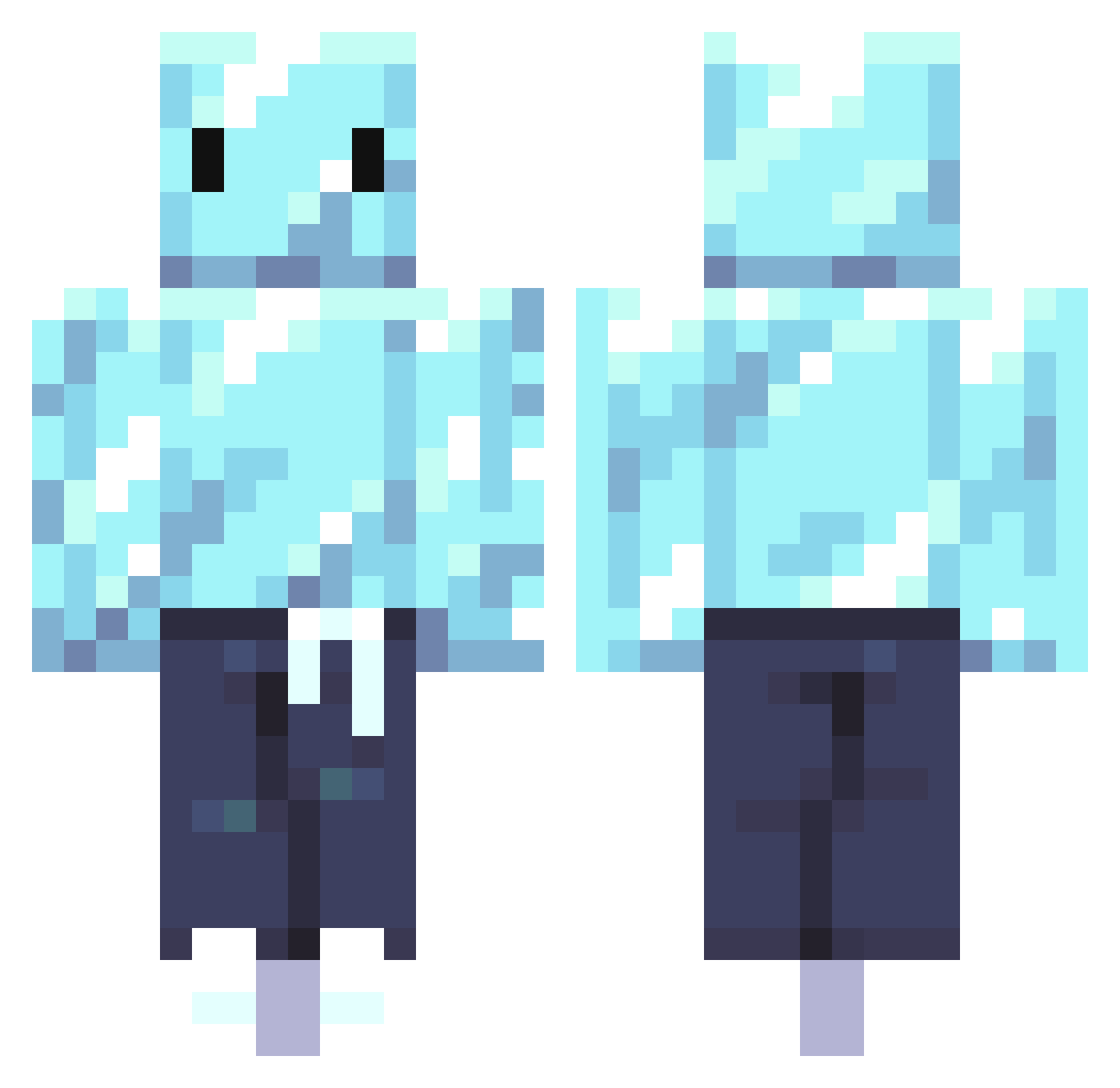 neutraopa Minecraft skin, front and back view