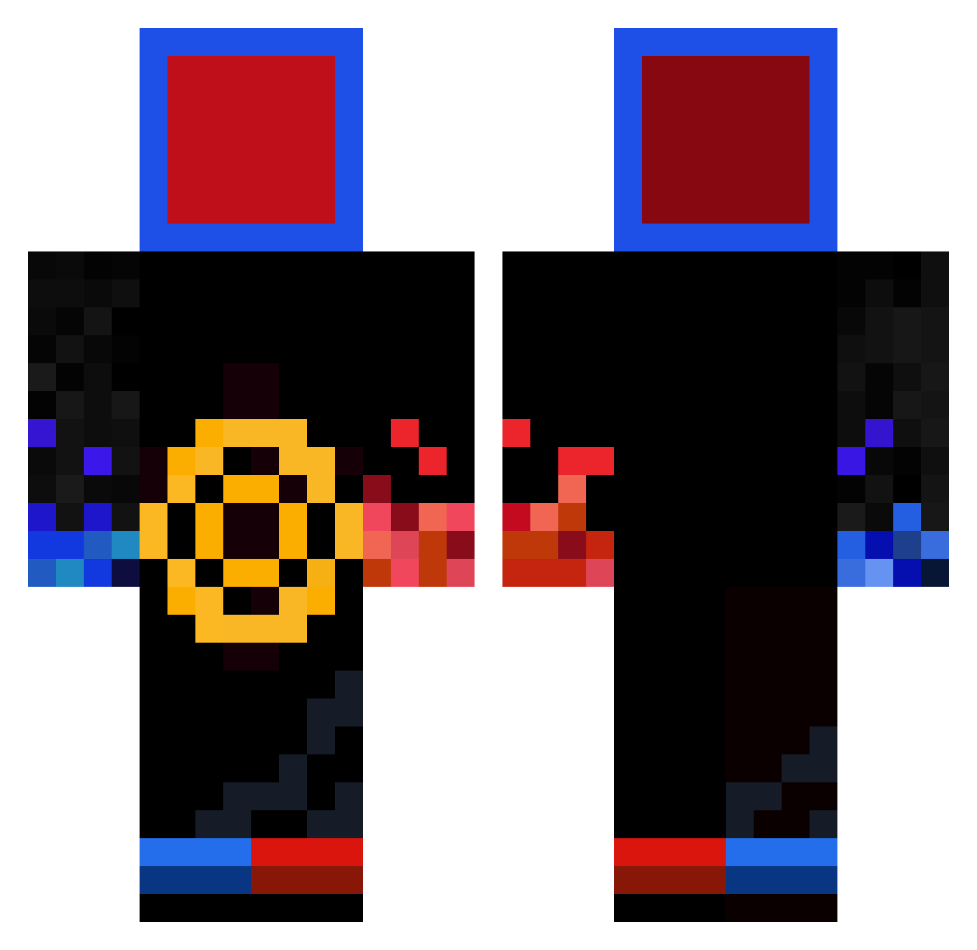 K_Logic Minecraft skin, front and back view