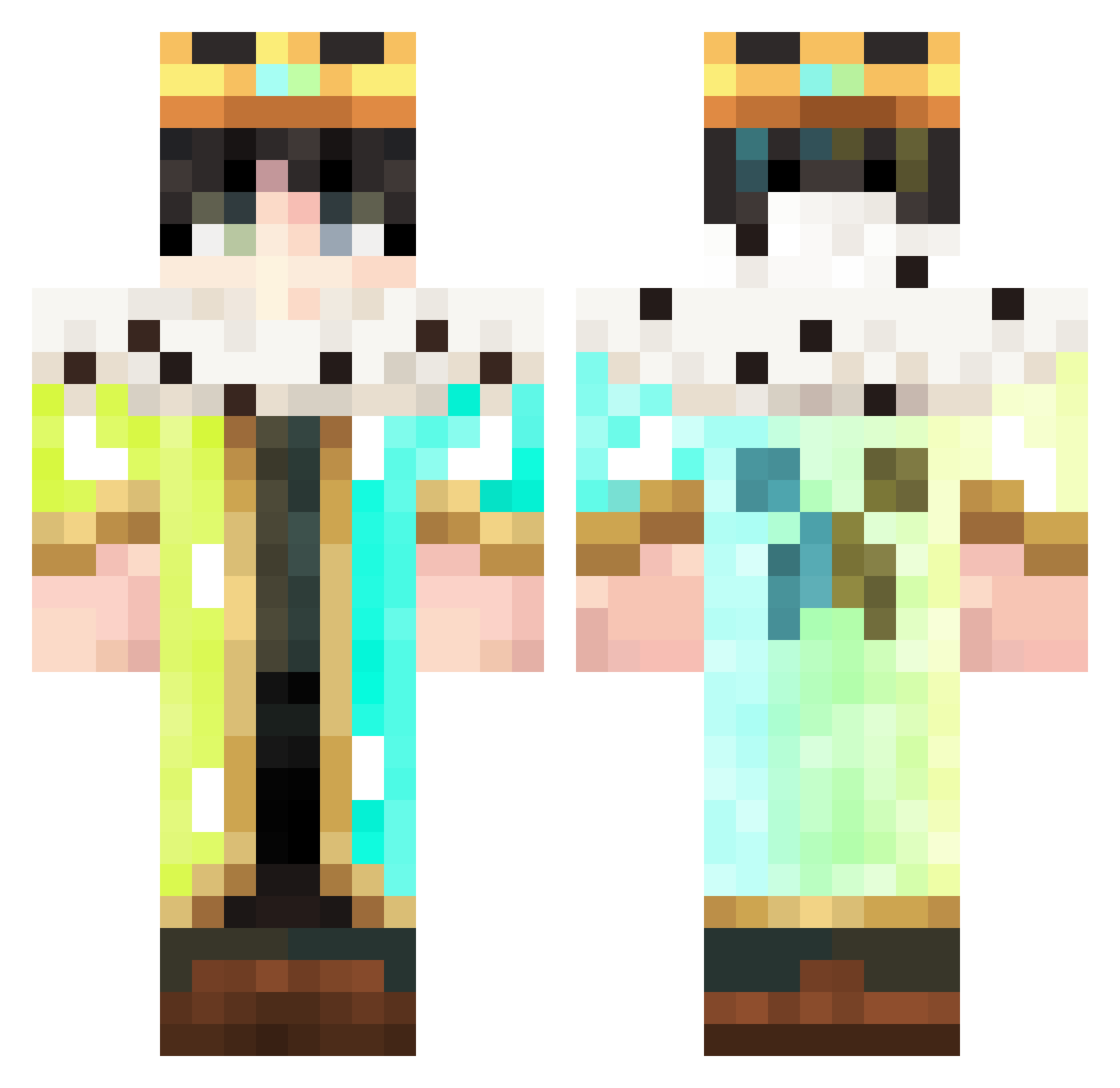 Raulcasual_7 Minecraft skin, front and back view