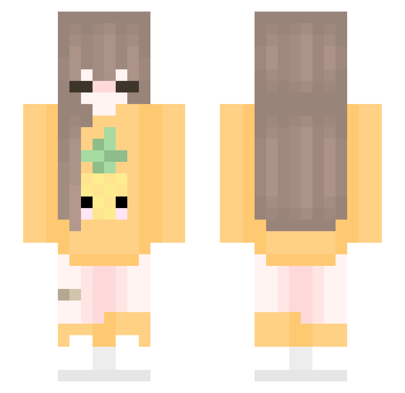 Primly Minecraft skin, front and back view