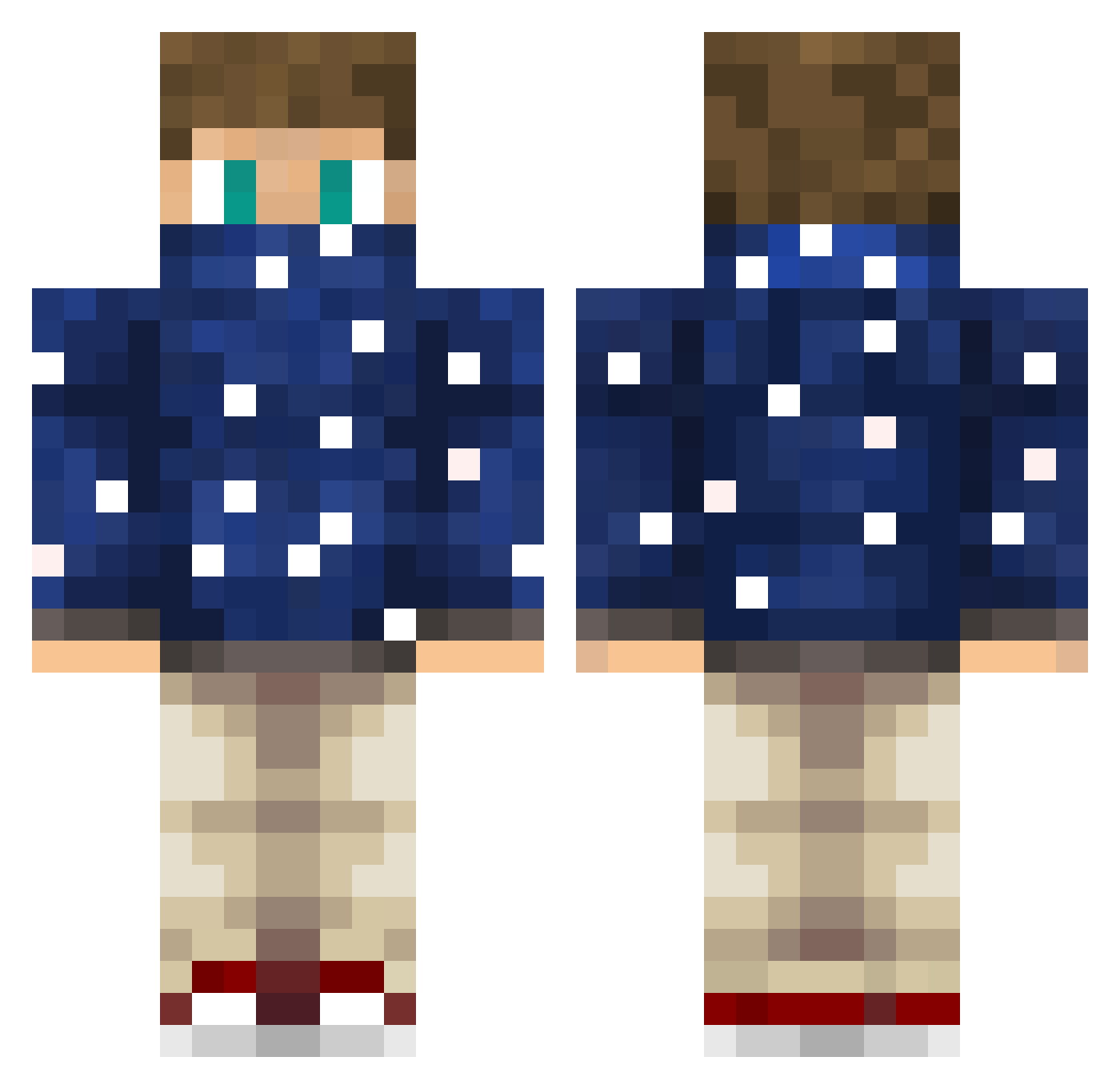 sedo_mikx Minecraft skin, front and back view