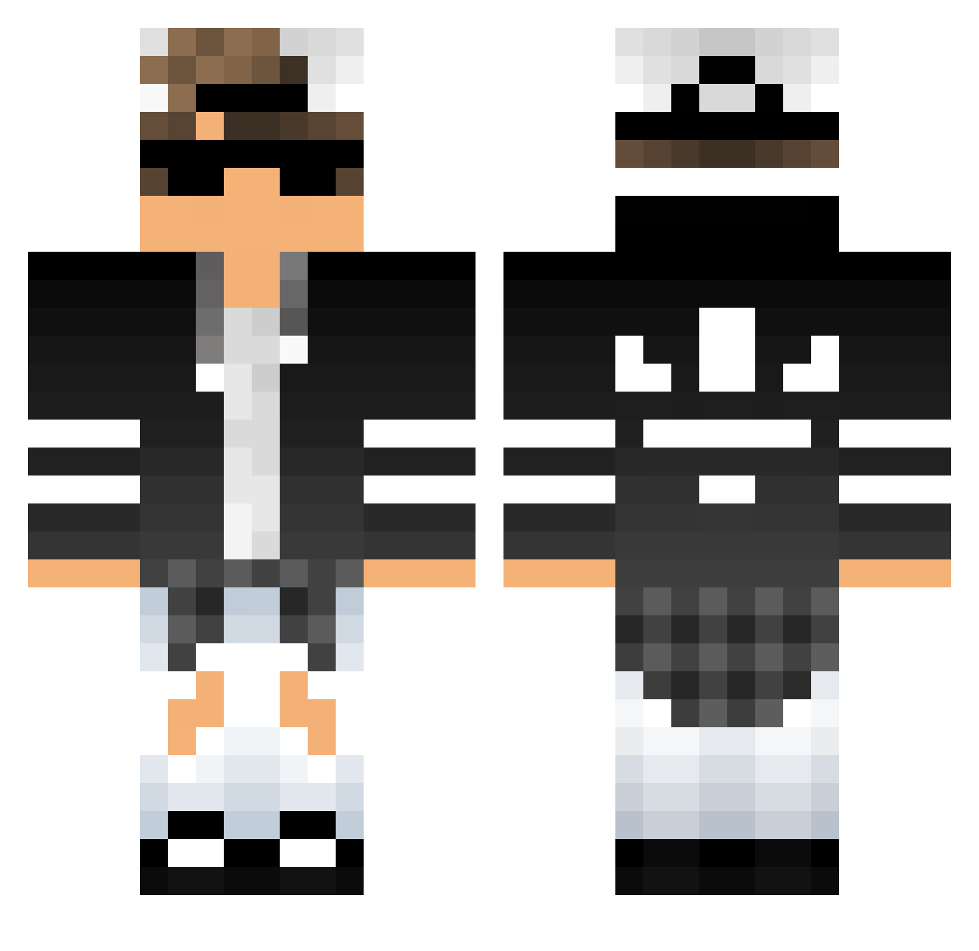 Willians1 Minecraft skin, front and back view
